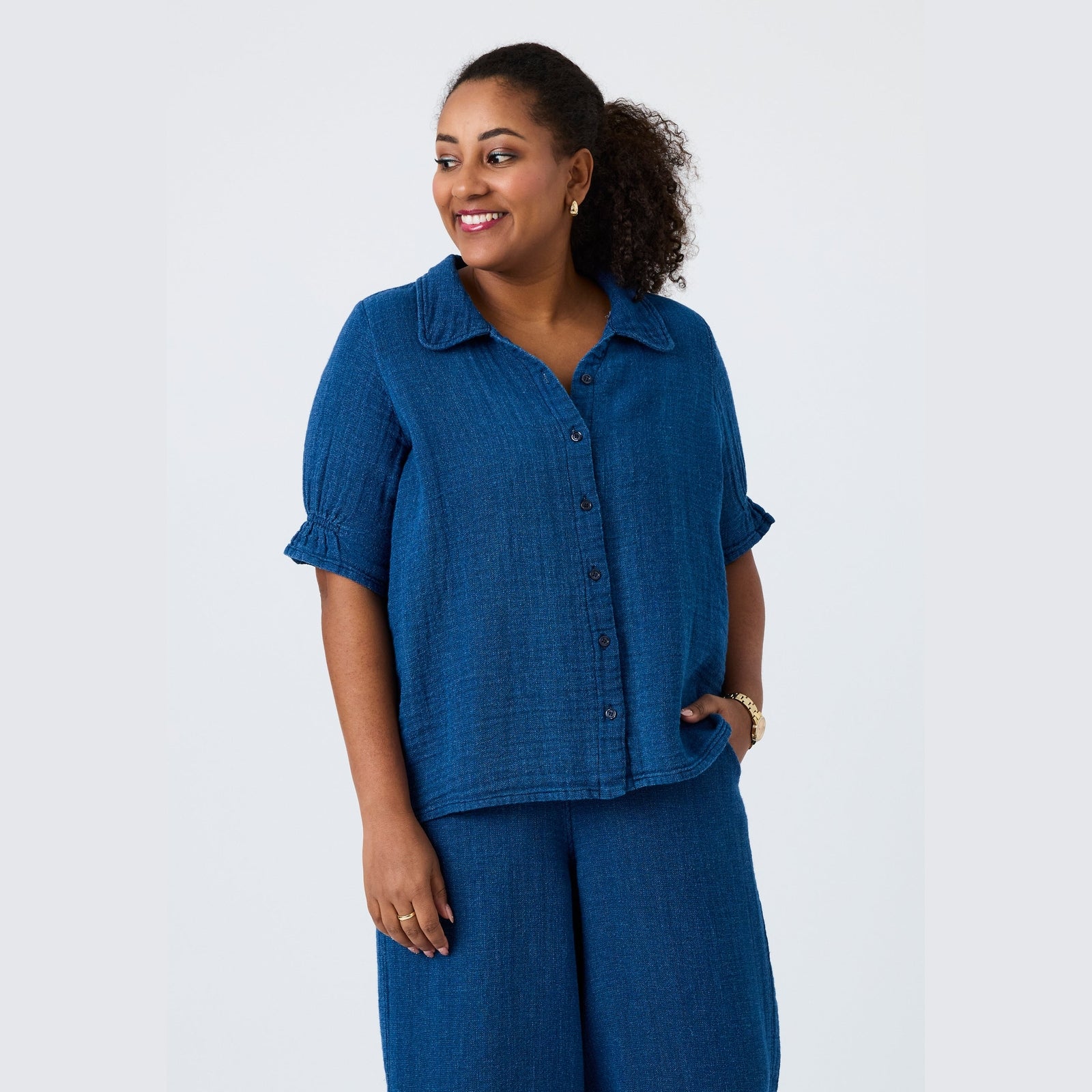 Pont Neuf PNDeja Skjortebluser 5275 Denim blue