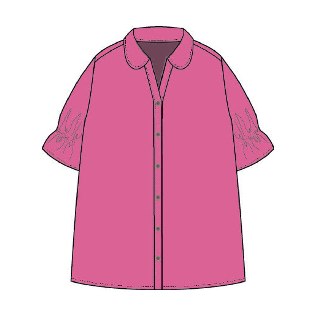 Pont Neuf PNDeja Skjortebluser 6450 Fuchsia Pink