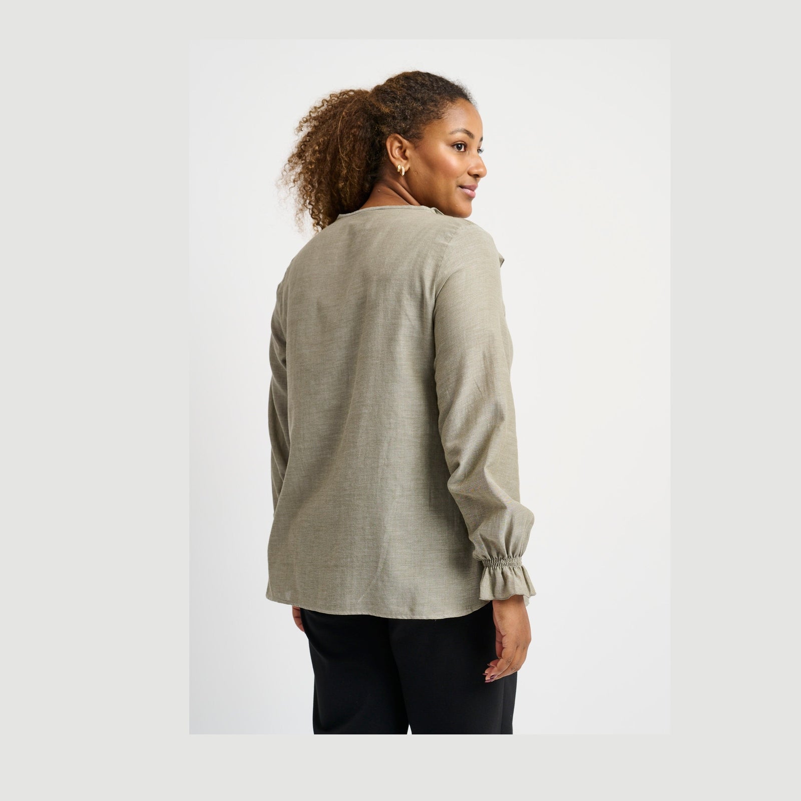 Pont Neuf PNDelin Skjortebluser 003 Khaki
