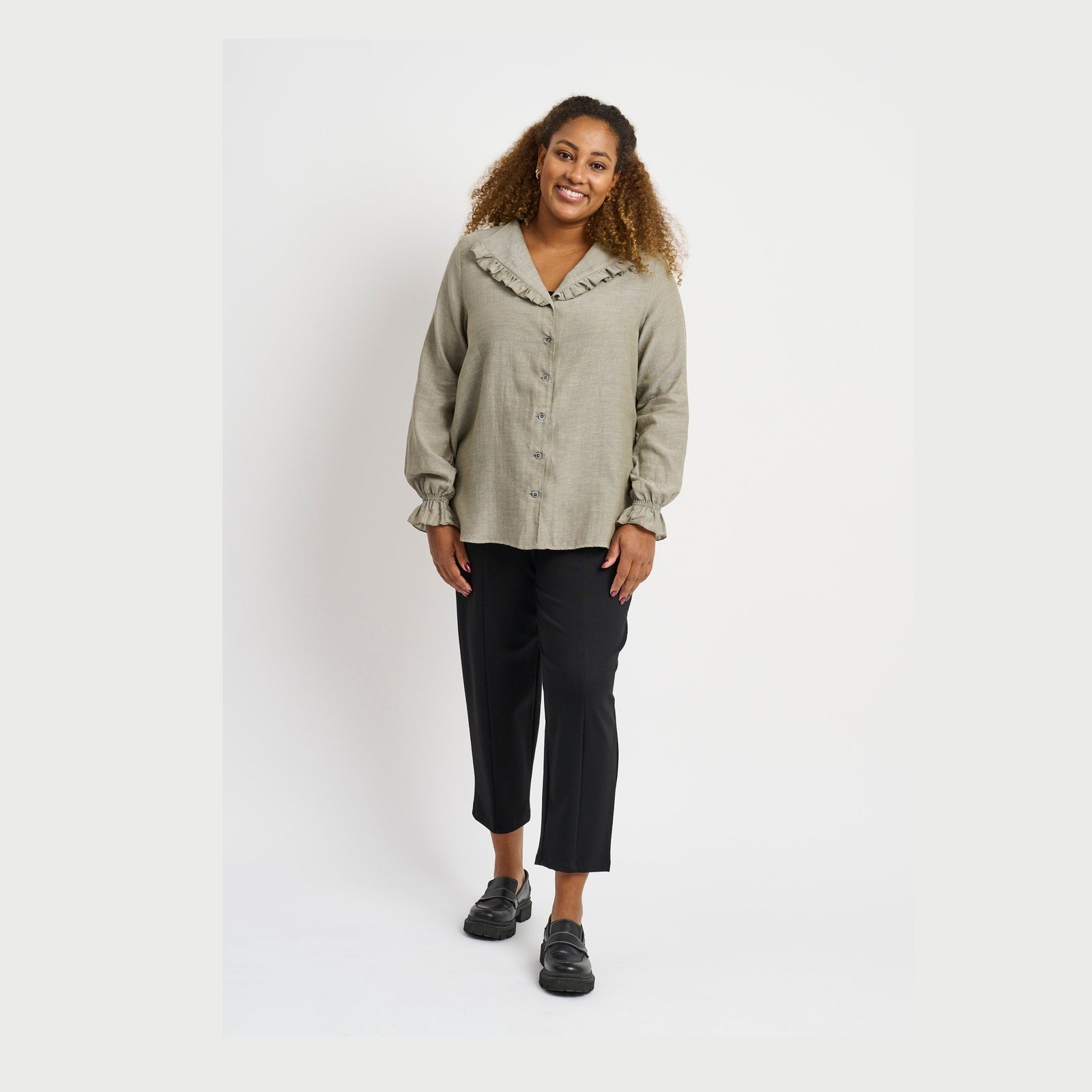 Pont Neuf PNDelin Skjortebluser 003 Khaki