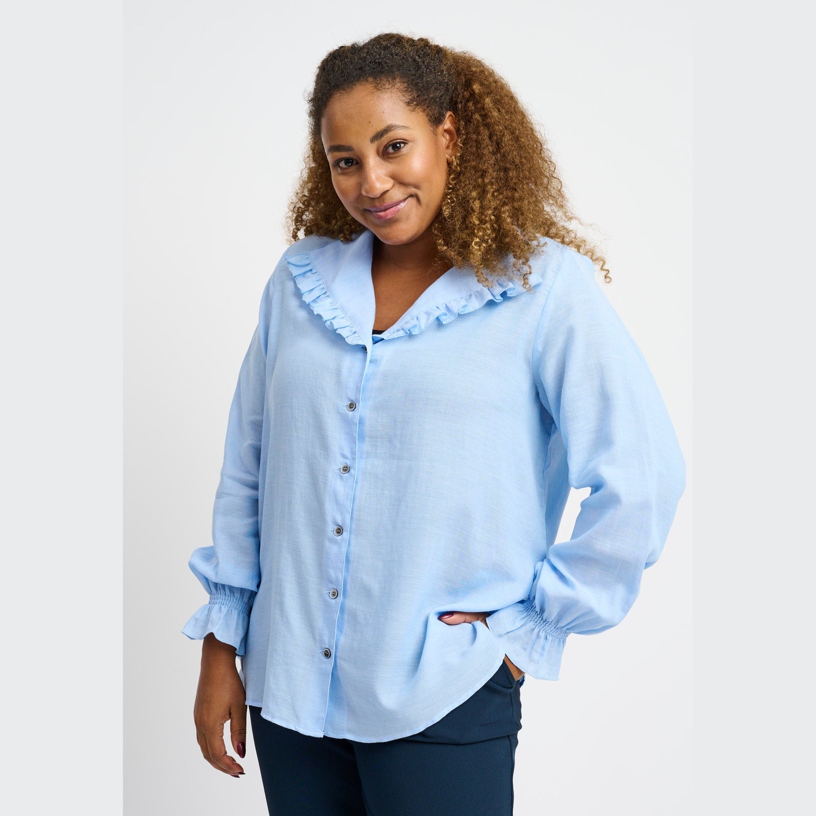 Pont Neuf PNDelin Skjortebluser 007 Light Blue