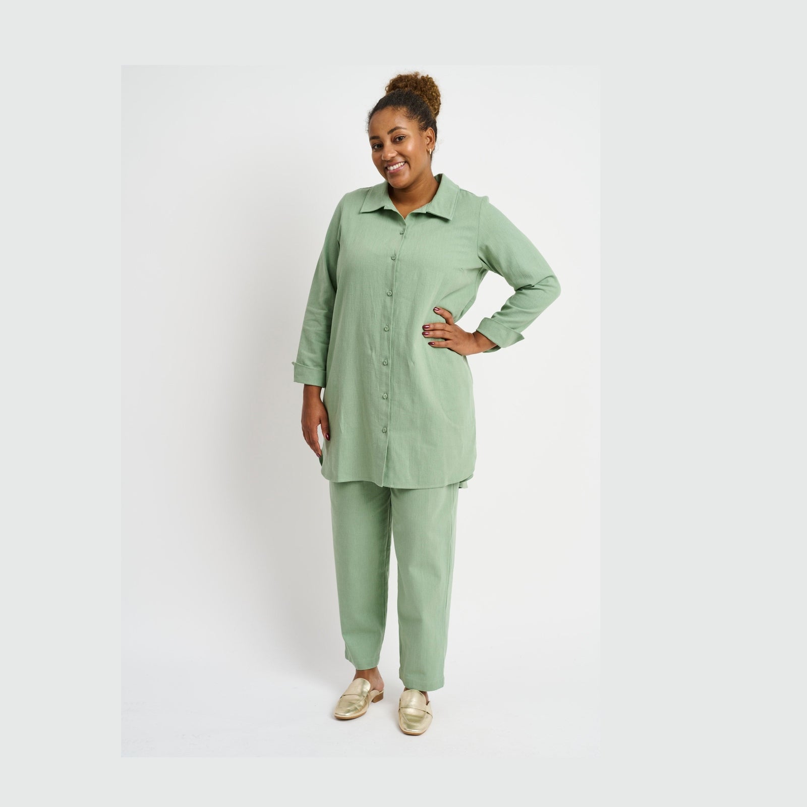 Pont Neuf PNDidda Skjortebluser 3506 Khaki Green
