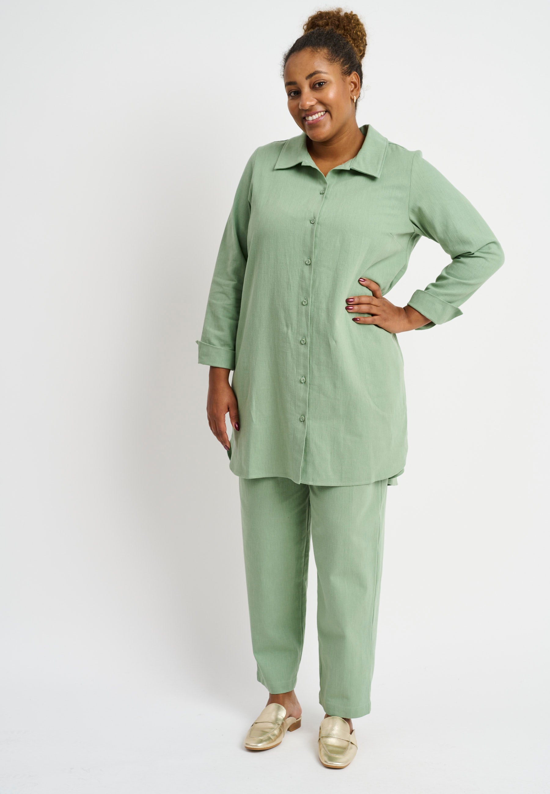 Pont Neuf PNDidda Skjortebluser 3506 Khaki Green