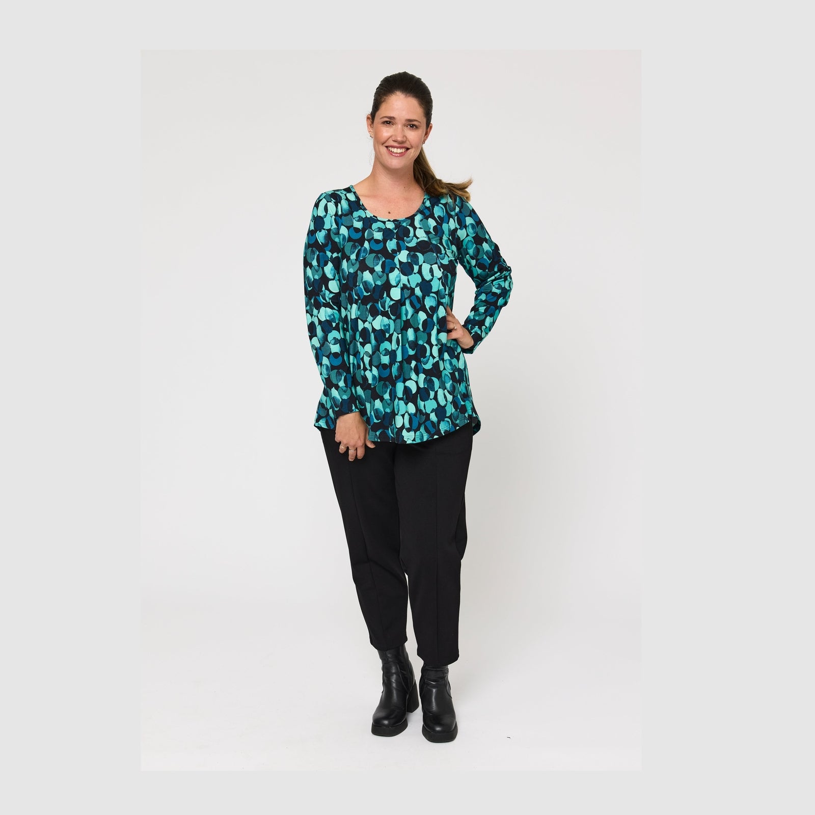 Pont Neuf PNElvira Bluser 5052 Petrol Blue