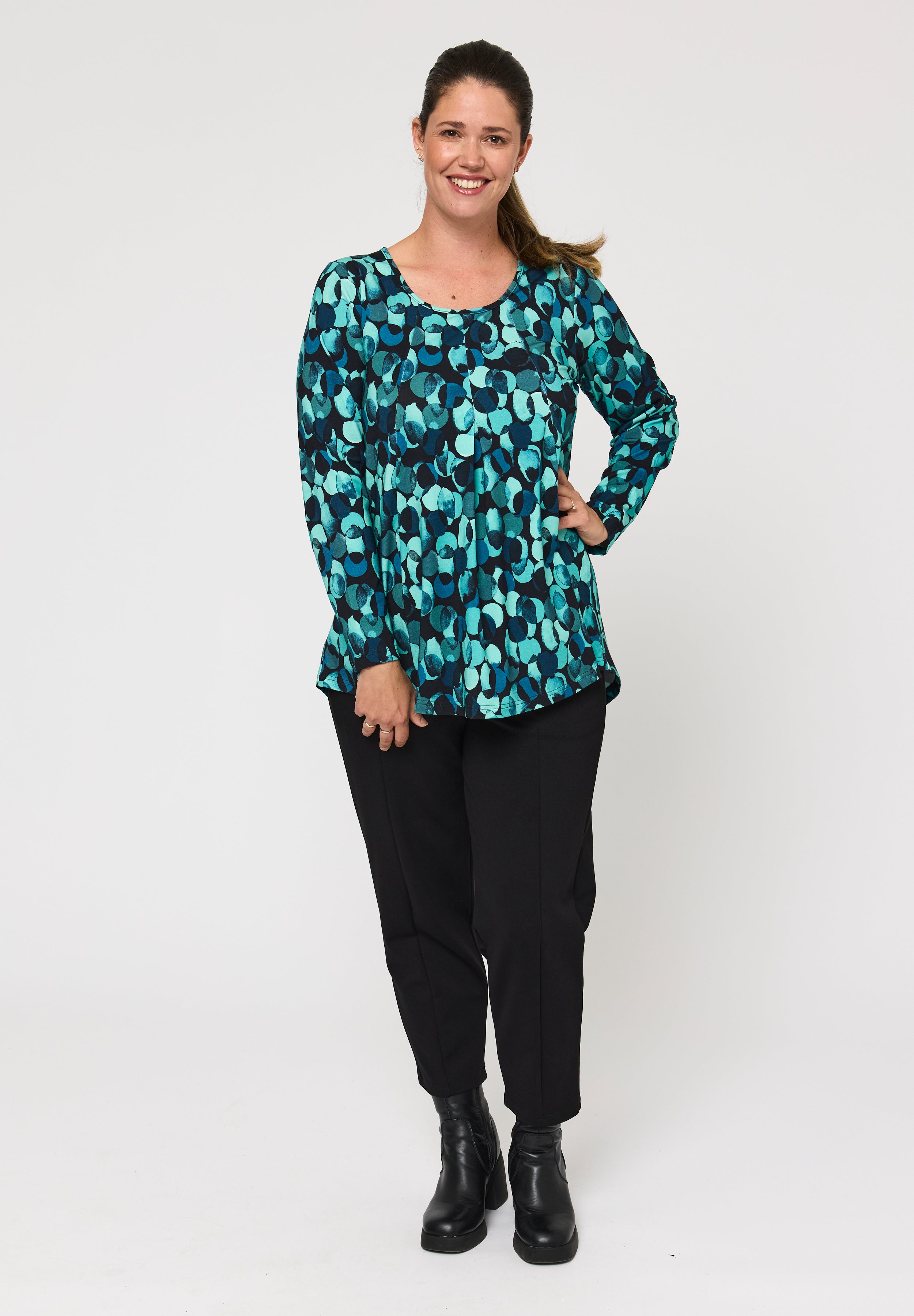 Pont Neuf PNElvira Bluser 5052 Petrol Blue