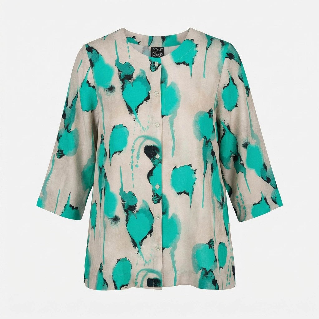 Pont Neuf PNErni Bluser 3480 Aqua Green