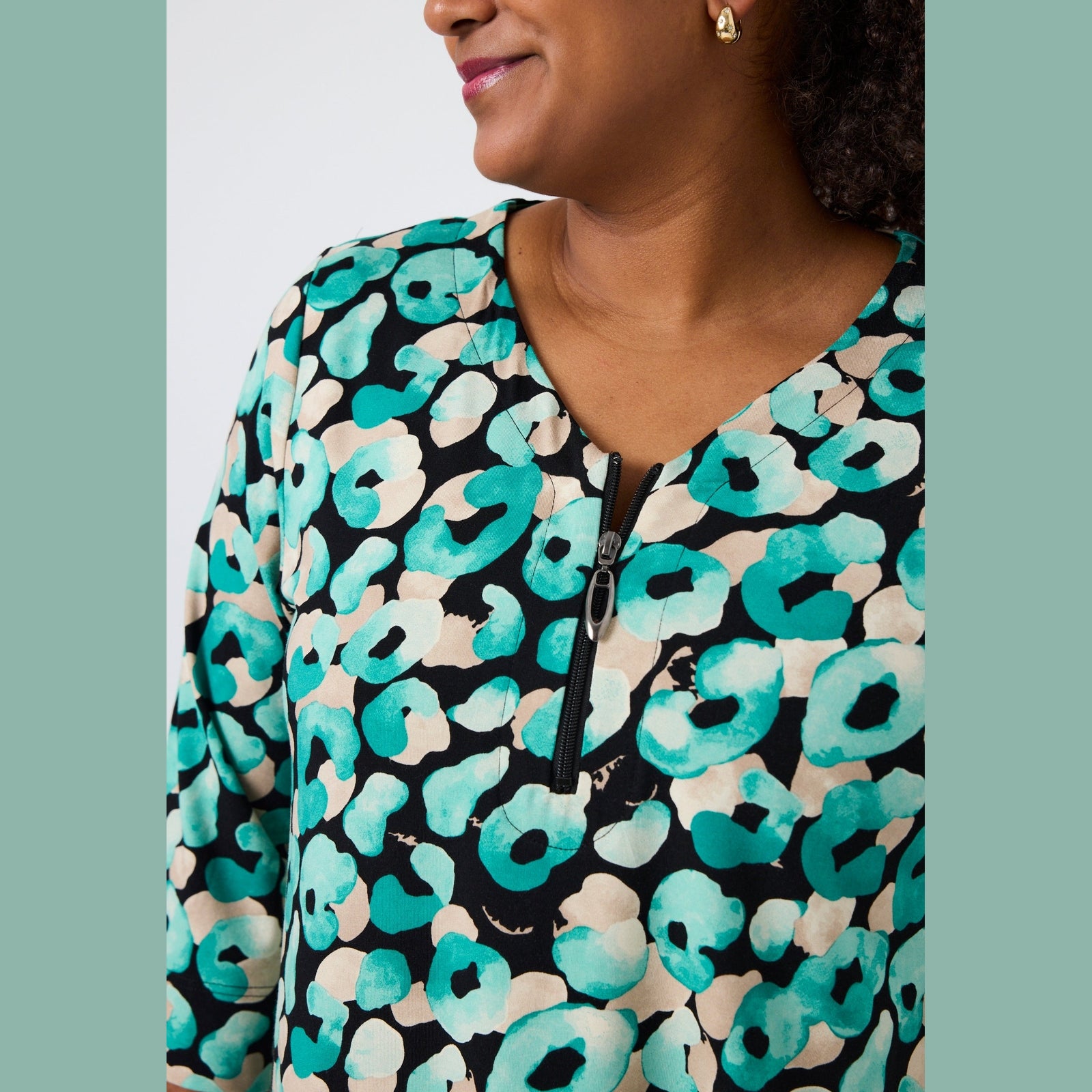 Pont Neuf PNEsme Bluser 3480 Aqua Green