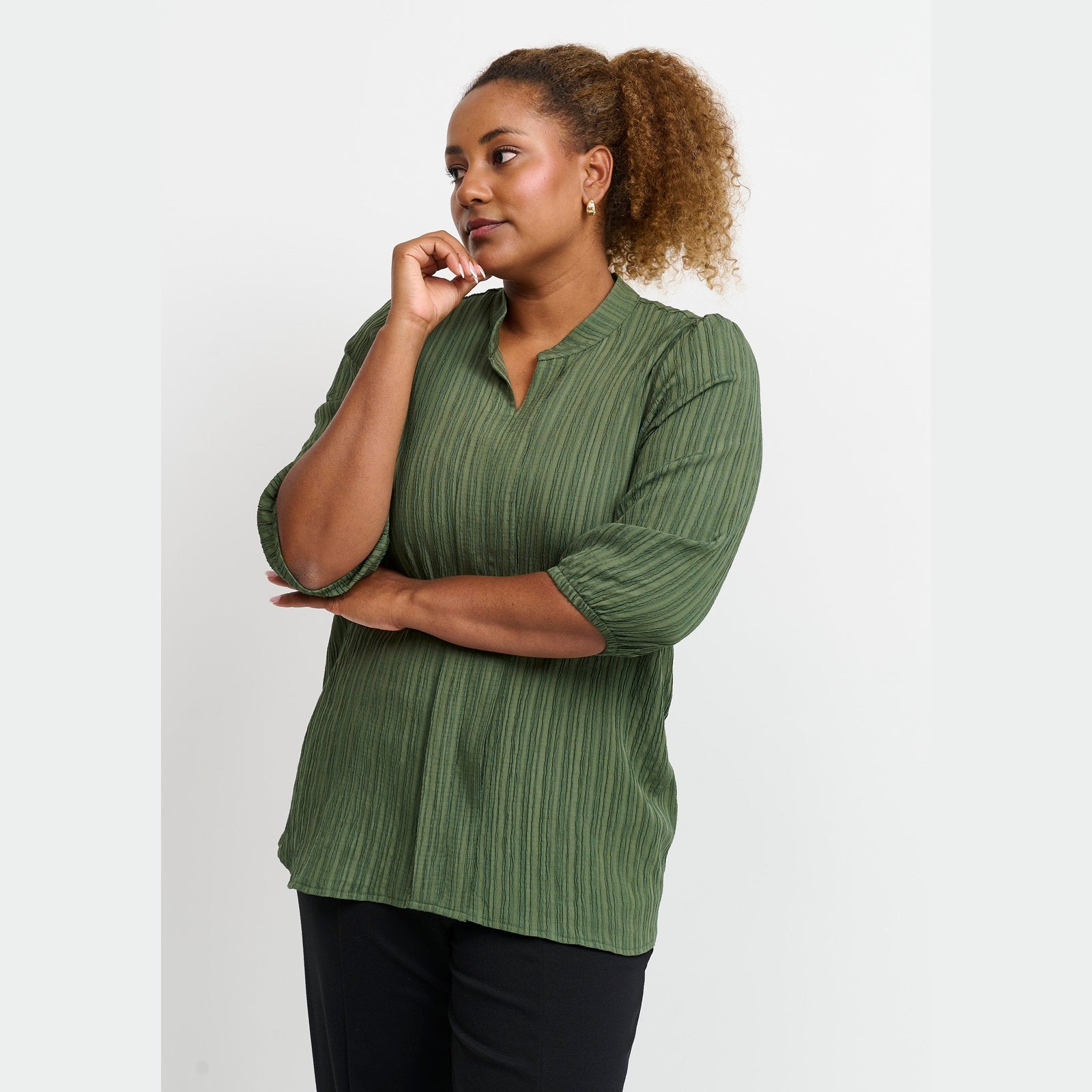 Pont Neuf PNFaldine Bluser 3620 Forest Green