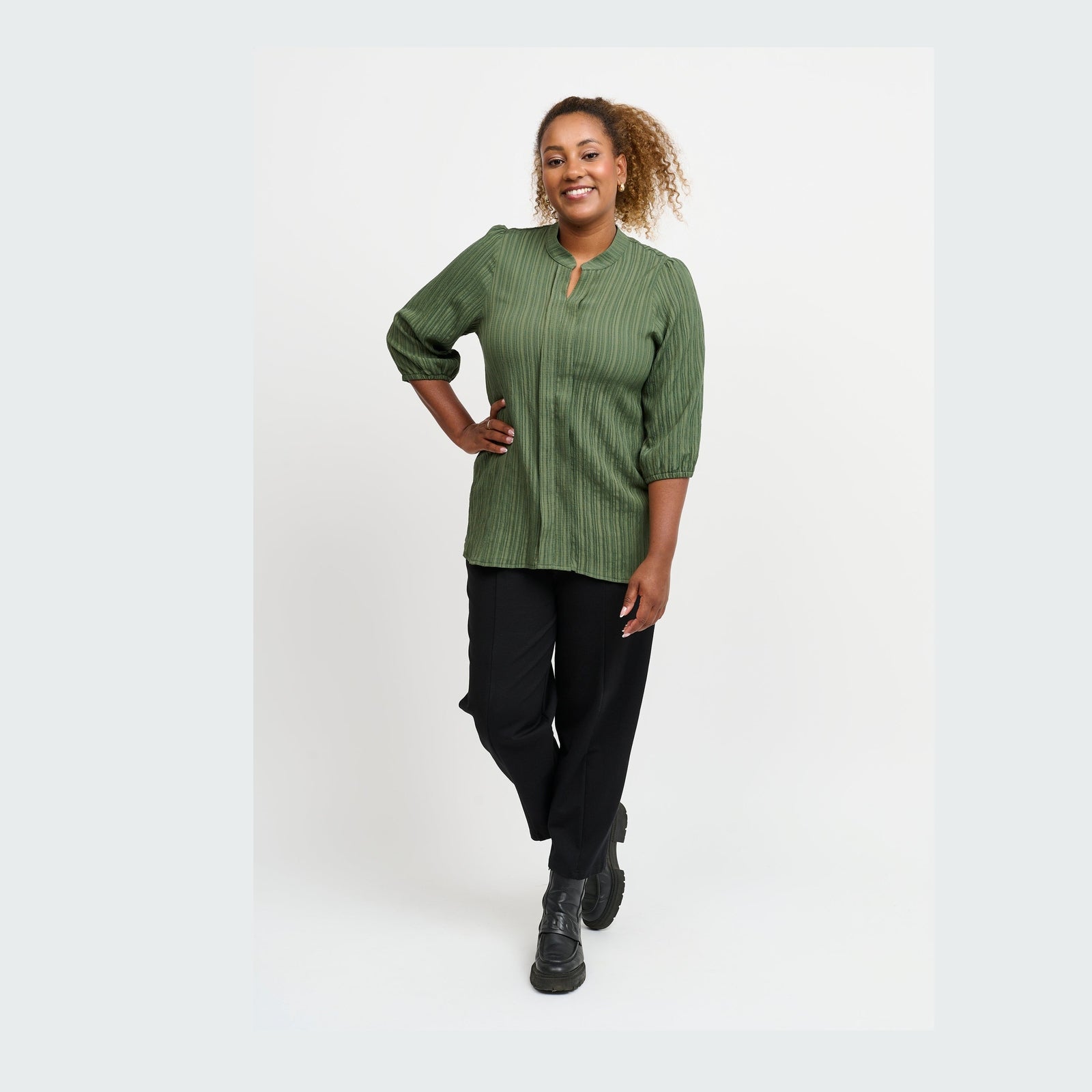 Pont Neuf PNFaldine Bluser 3620 Forest Green