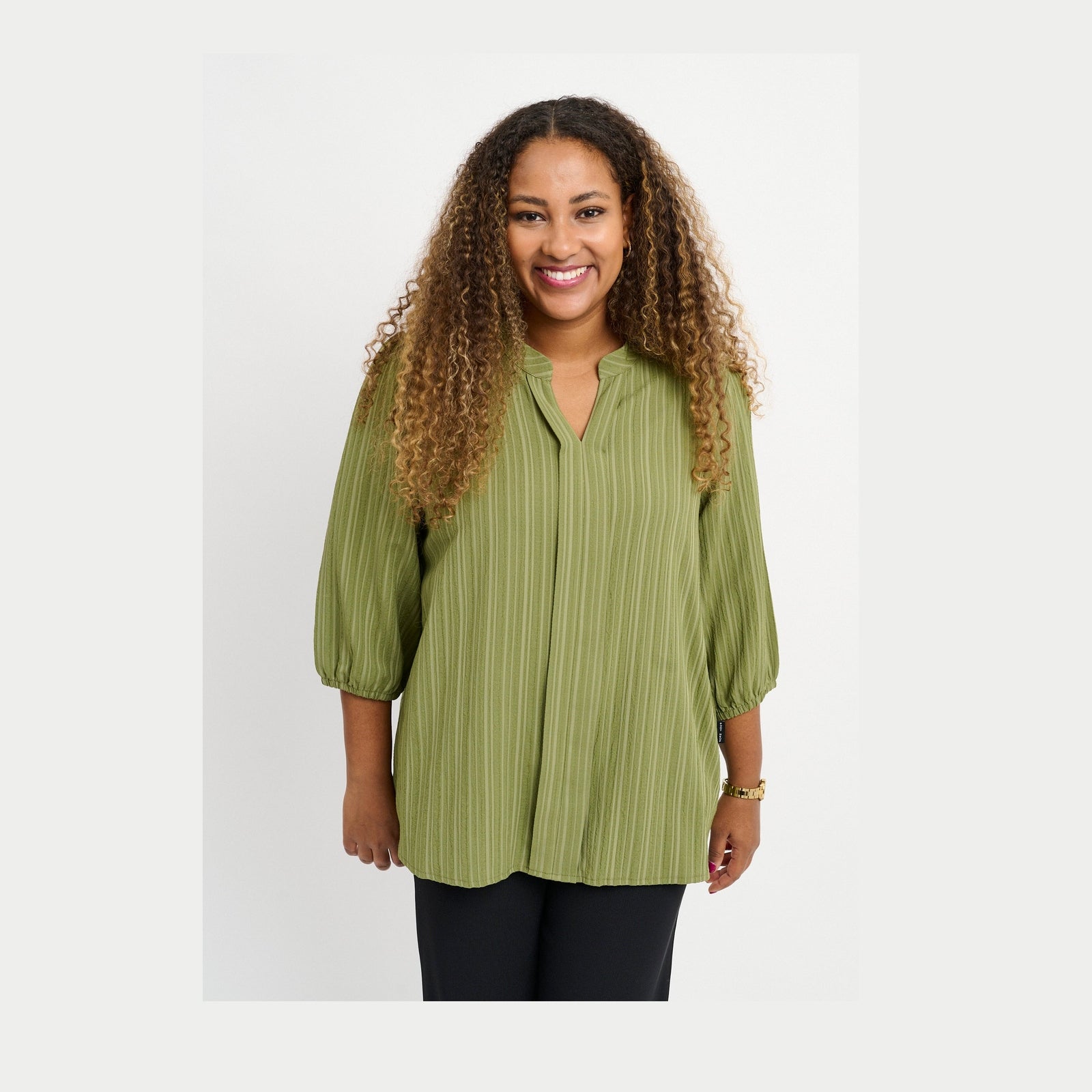 Pont Neuf PNFaldine Skjortebluser 3506 Khaki Green