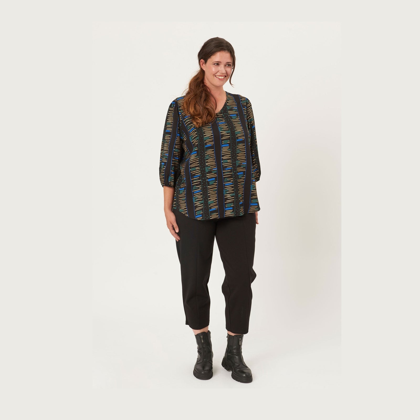 Pont Neuf PNFleur Tea Bluser 999 Black