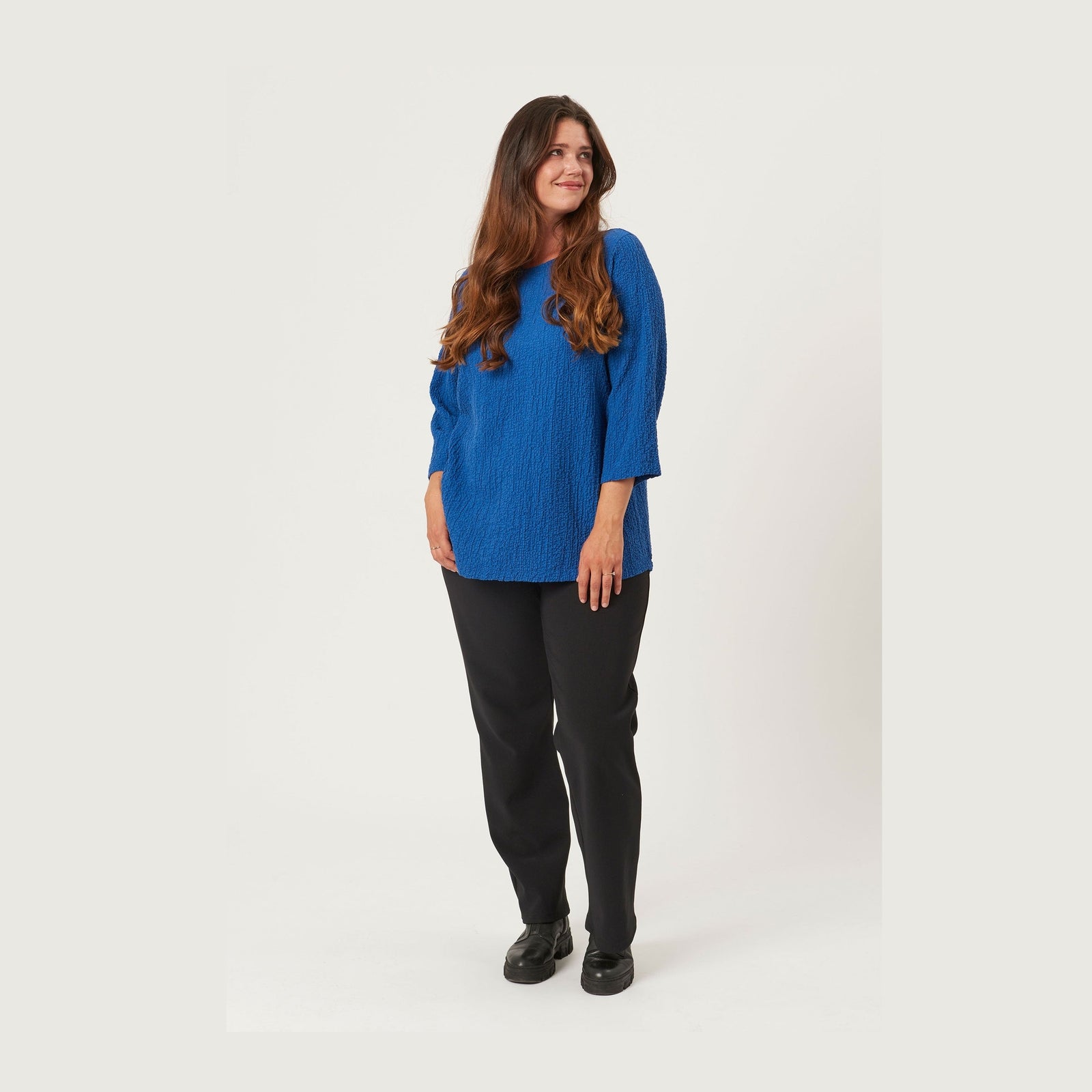 Pont Neuf PNGeogina Bluser 266 Cobalt Blue