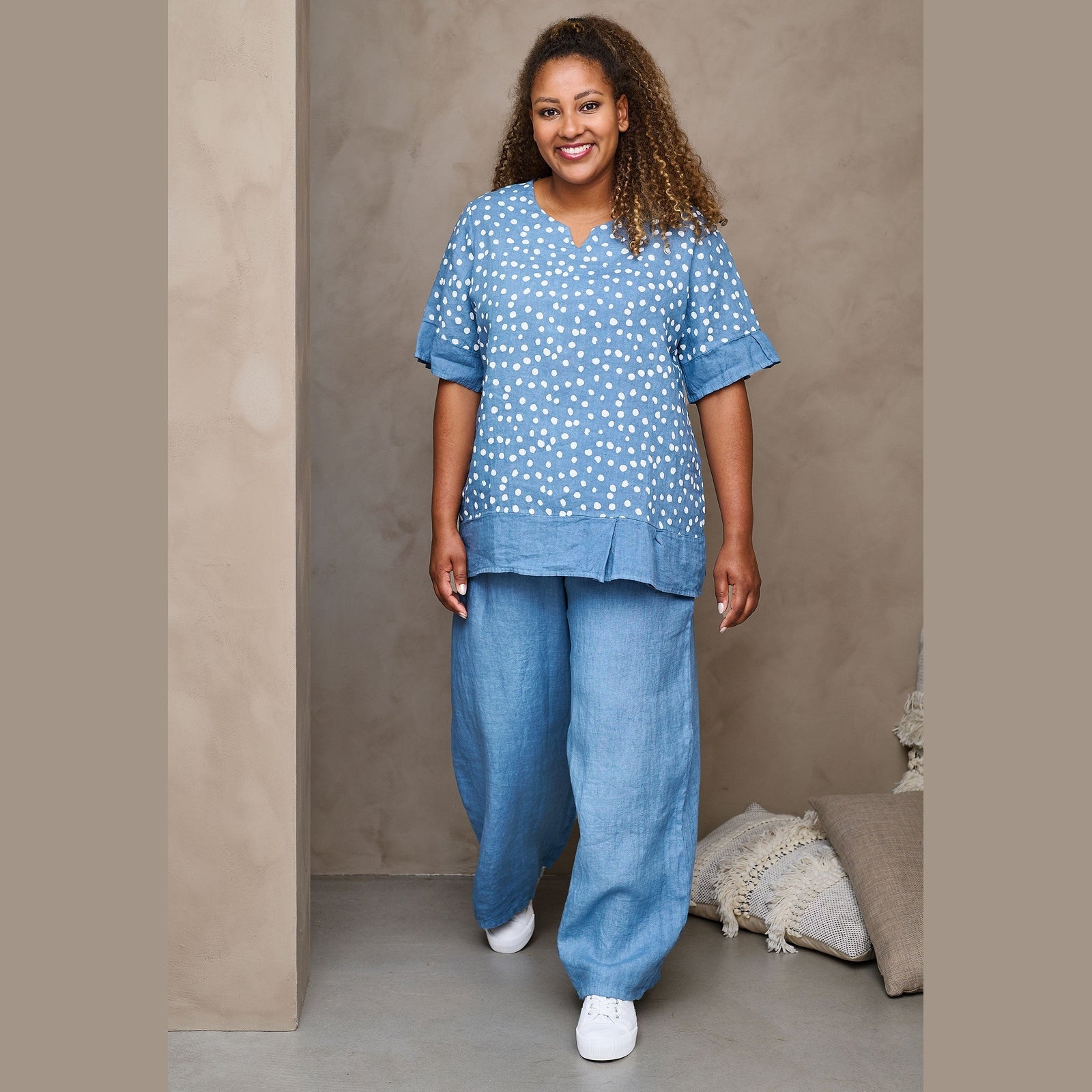Pont Neuf PNHadil Bluser 5250 Soft Blue