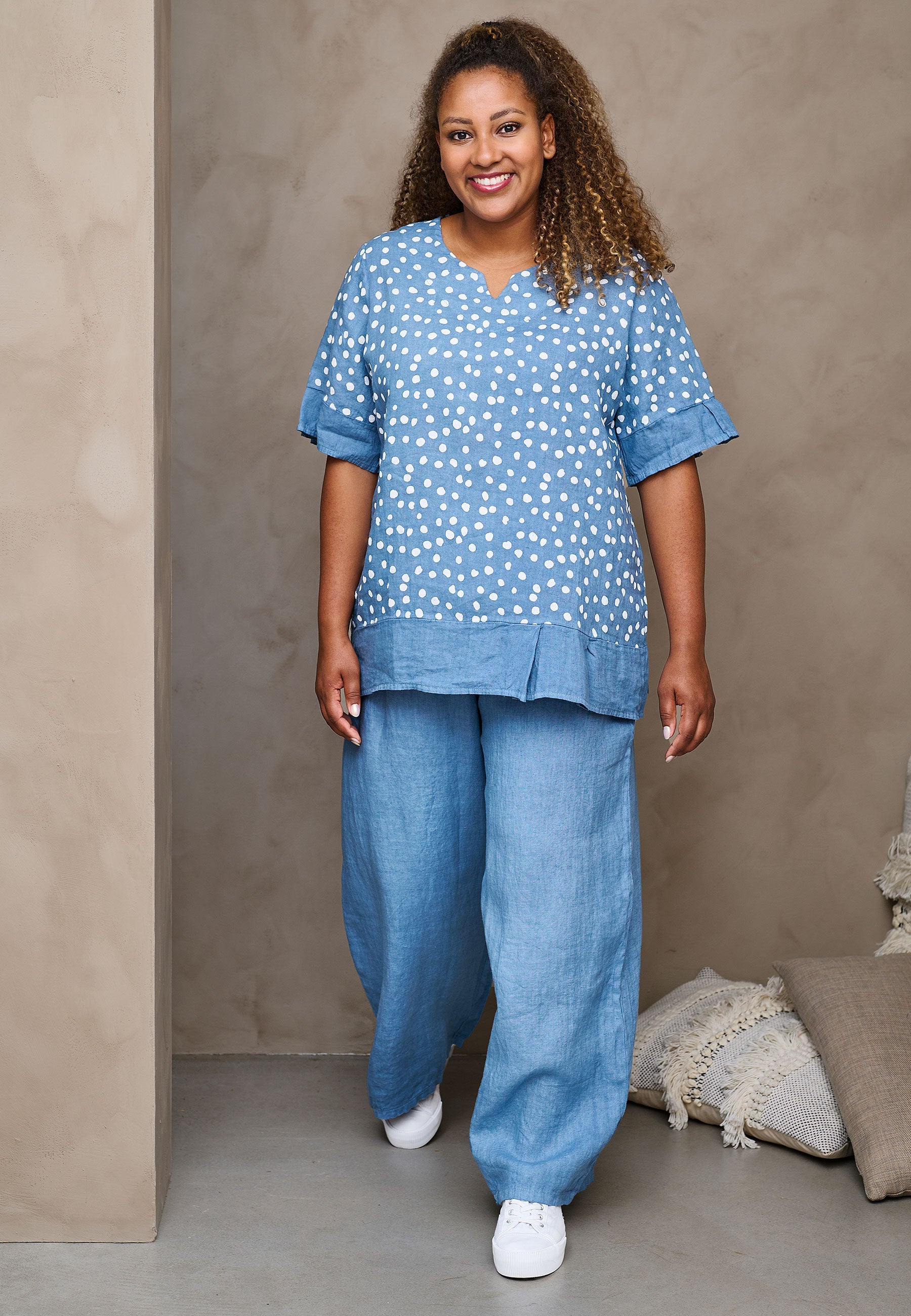 Pont Neuf PNHadil Bluser 5250 Soft Blue