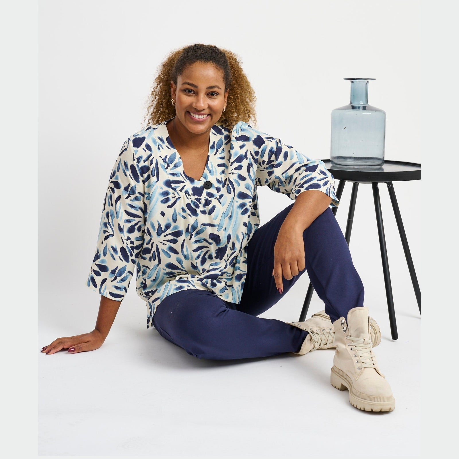 Pont Neuf PNHilma Bluser 5300 Cornflower Blue