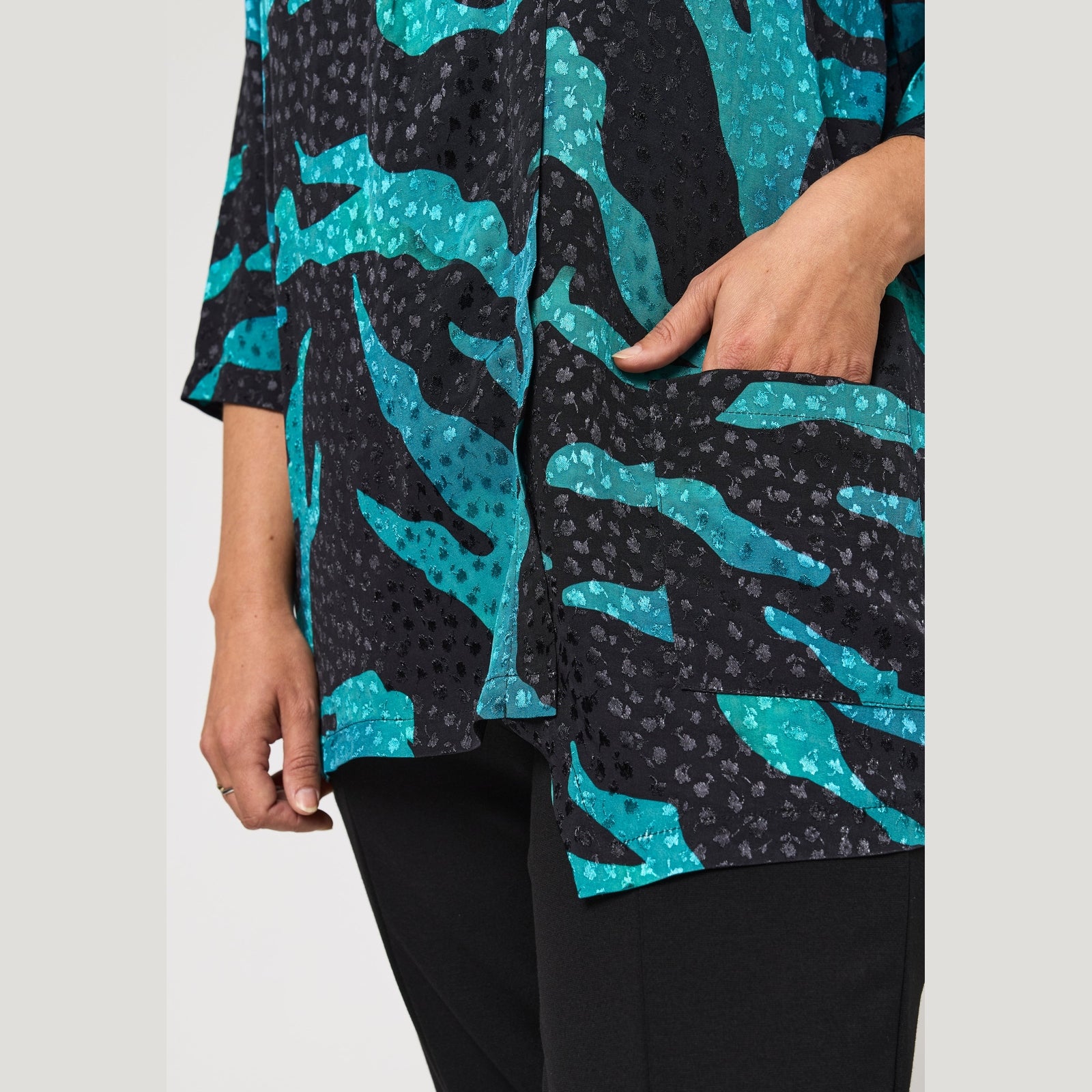 Pont Neuf PNHilma Bluser 5052 Petrol Blue
