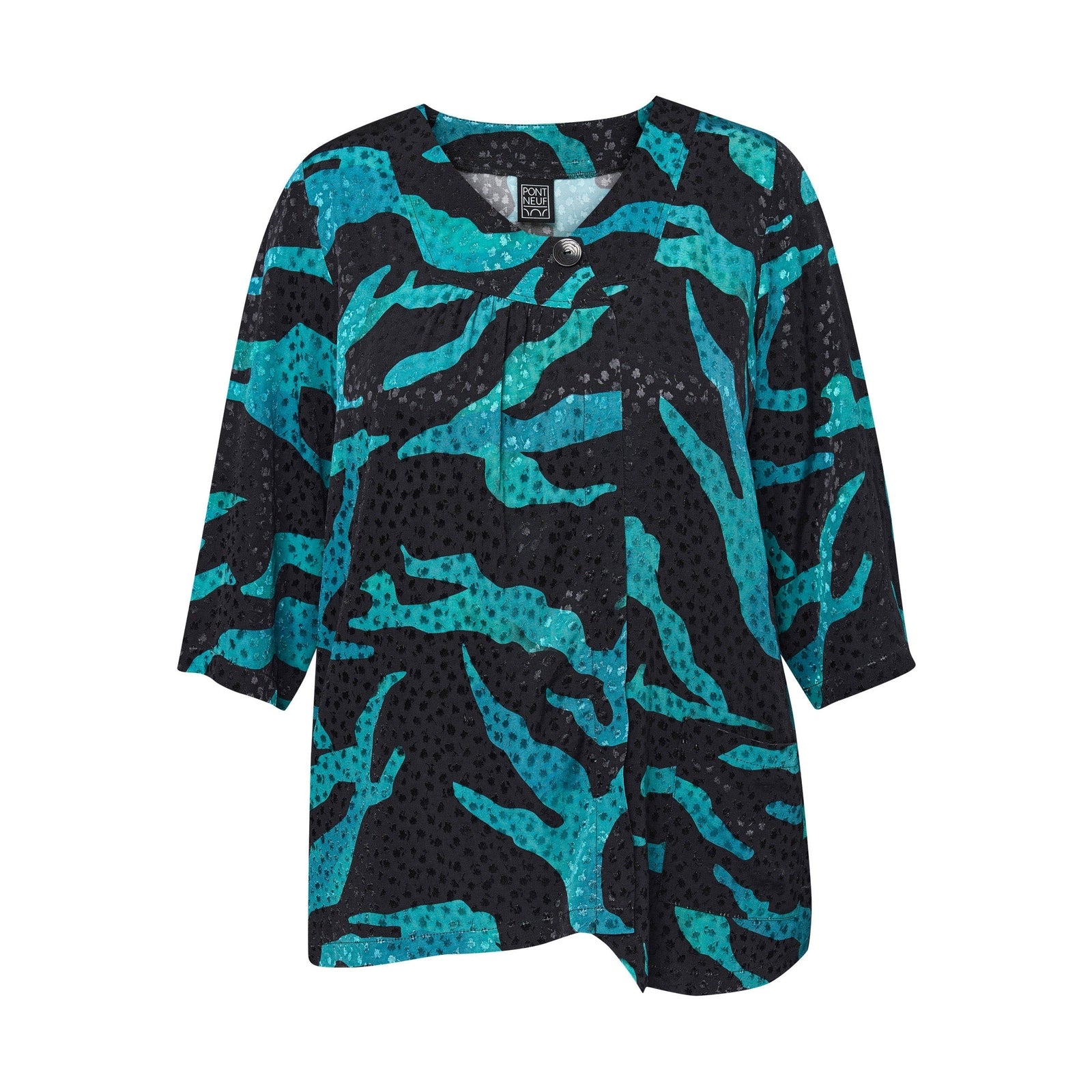 Pont Neuf PNHilma Bluser 5052 Petrol Blue