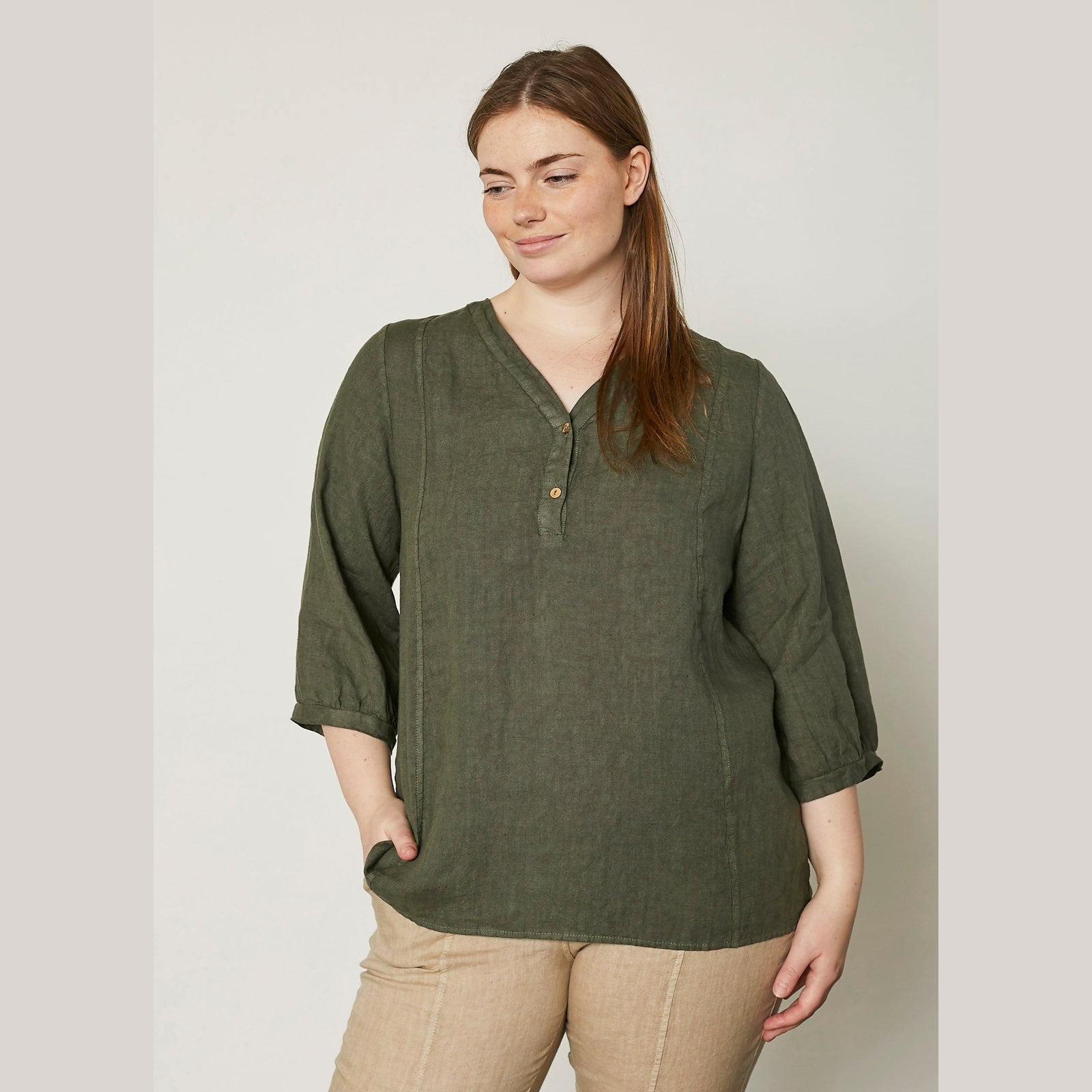 Pont Neuf PNJoelle Bluser 3506 Khaki Green