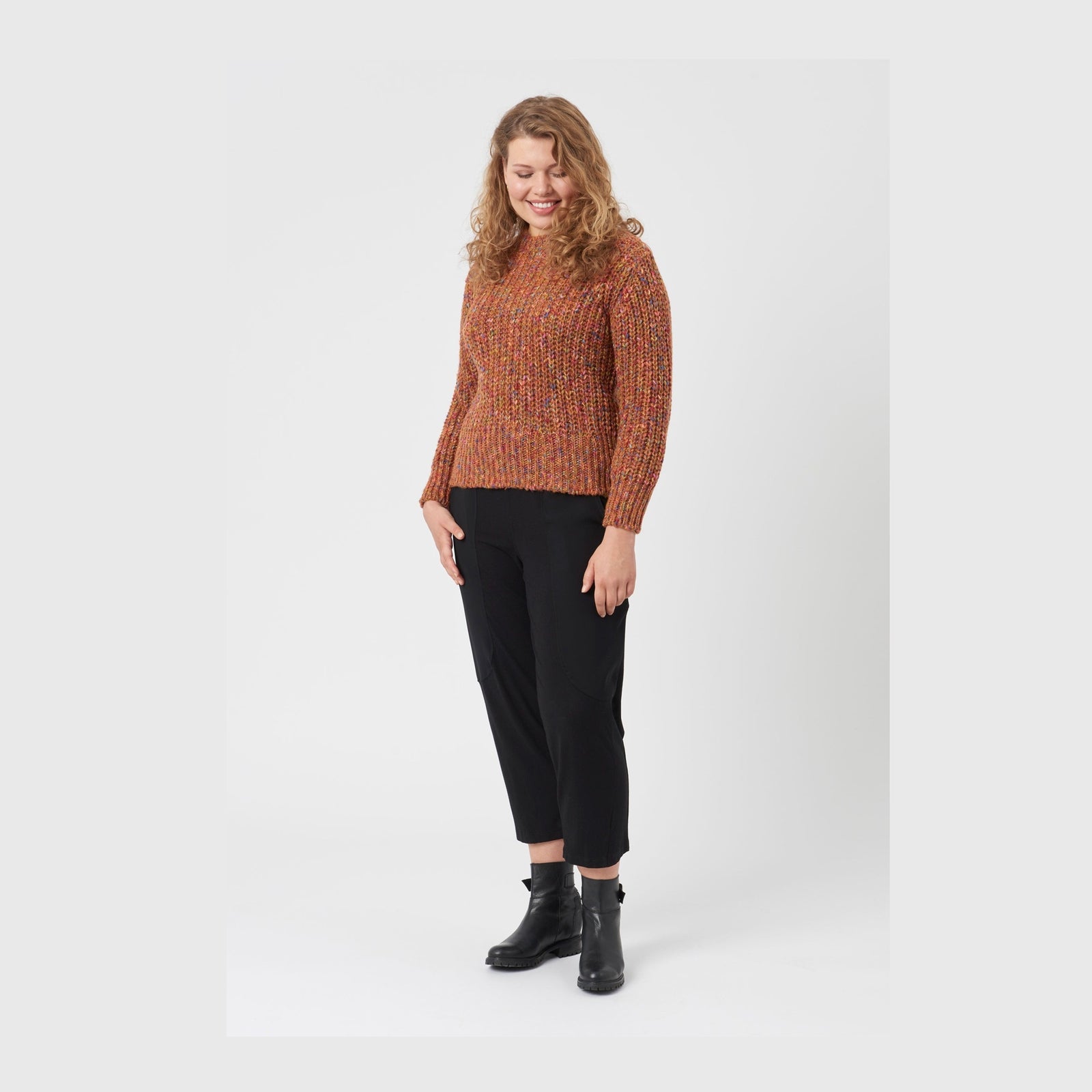 Pont Neuf PNKiwi Knit Pullover 316 Burned red