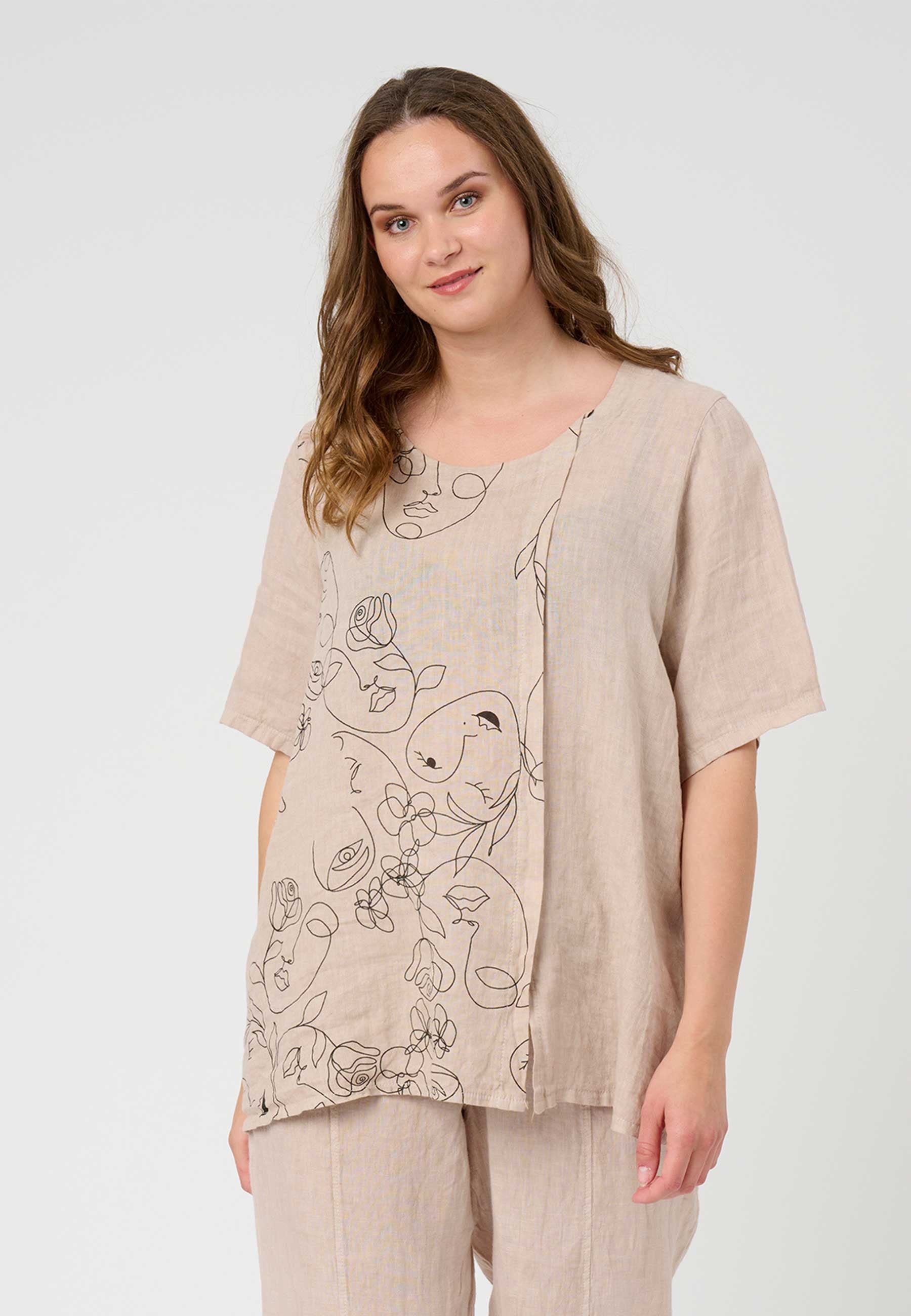 Pont Neuf PNLabika Bluser 134 Linen