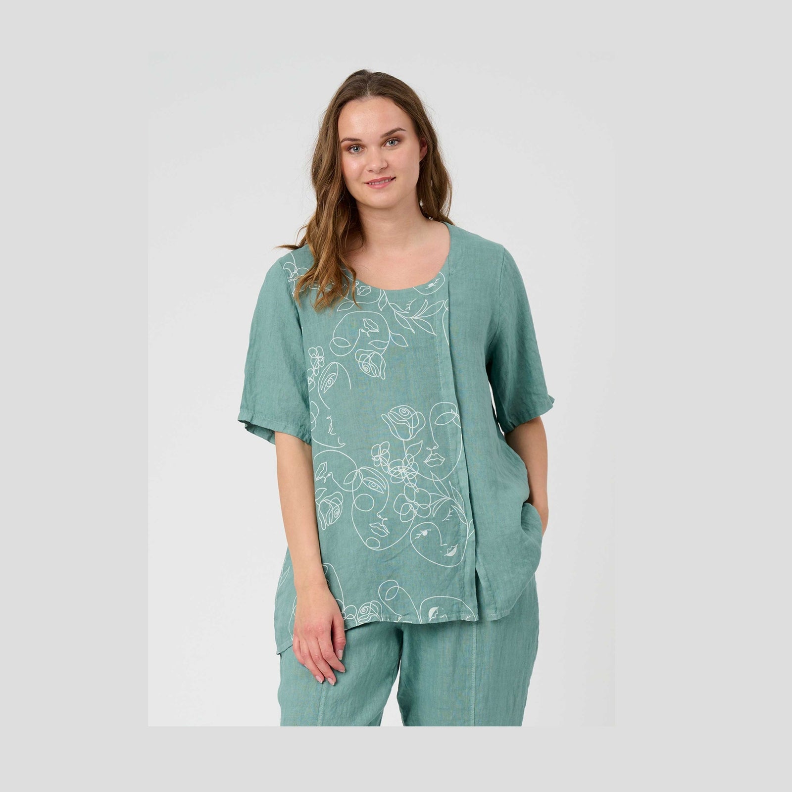 Pont Neuf PNLabika Bluser 618 Dusty Green