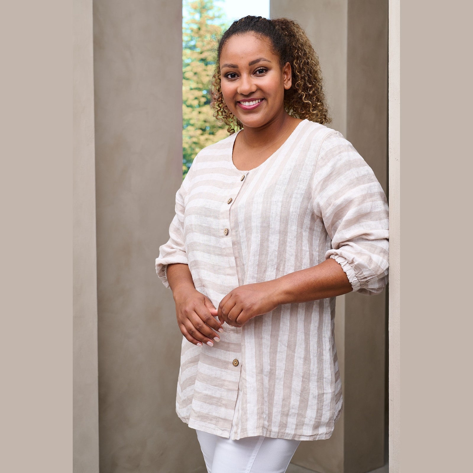 Pont Neuf PNLeolu Bluser 1100 LINEN