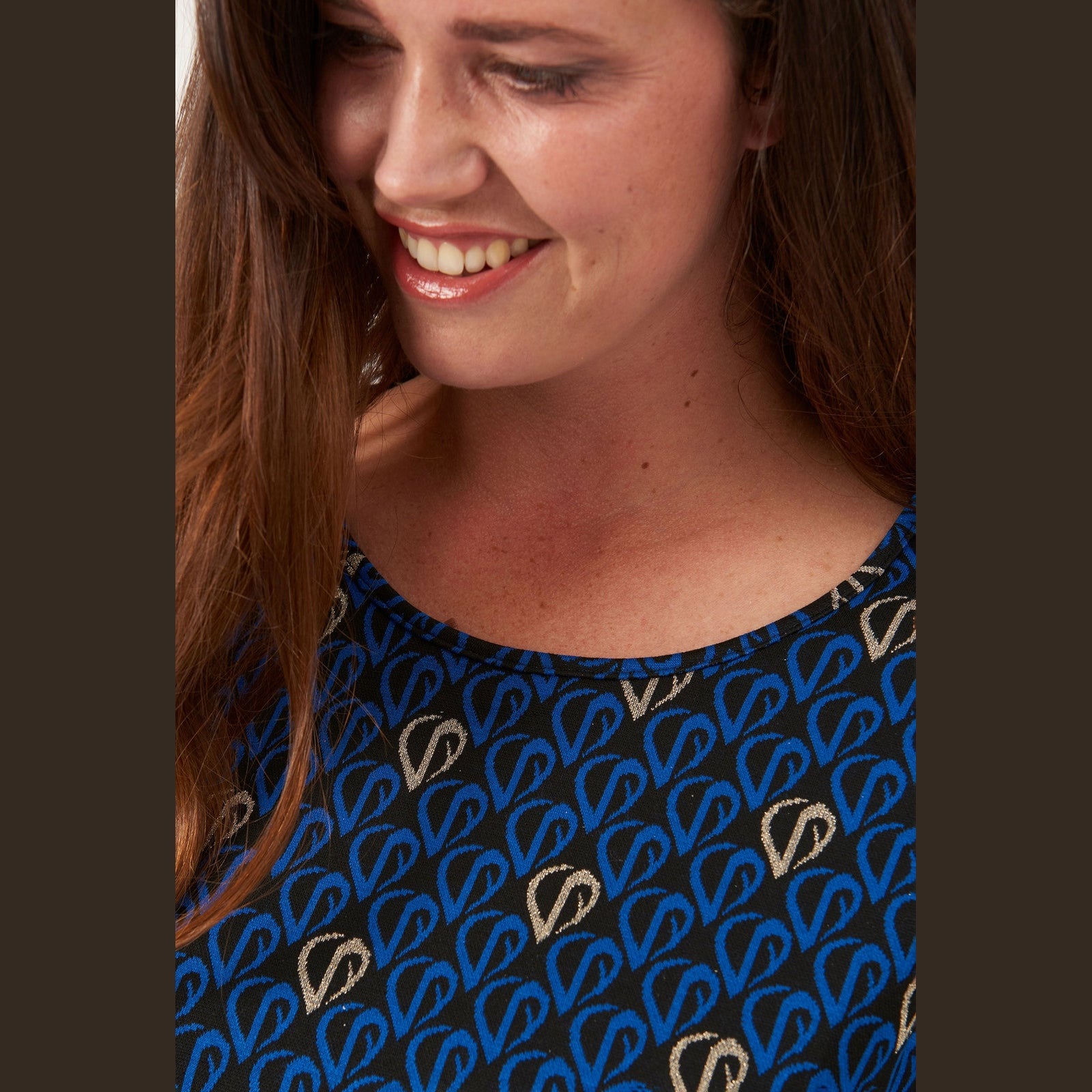 Pont Neuf PNLotte Mie Bluser 266 Cobalt Blue