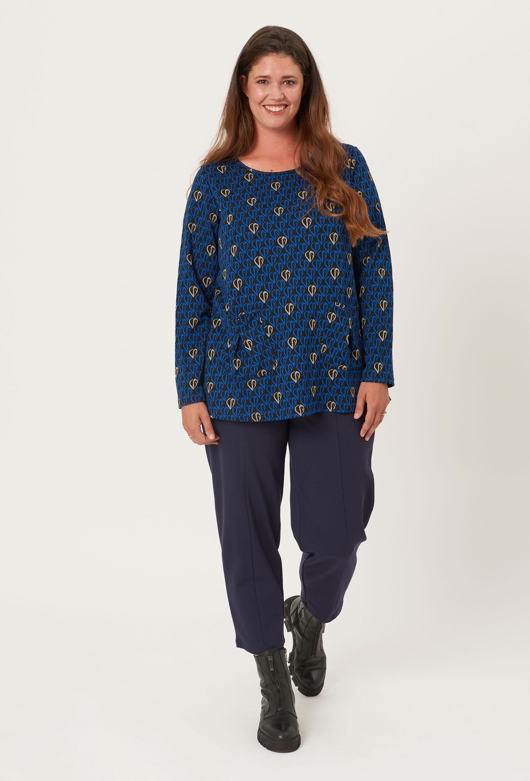 Pont Neuf PNLotte Mie Bluser 266 Cobalt Blue