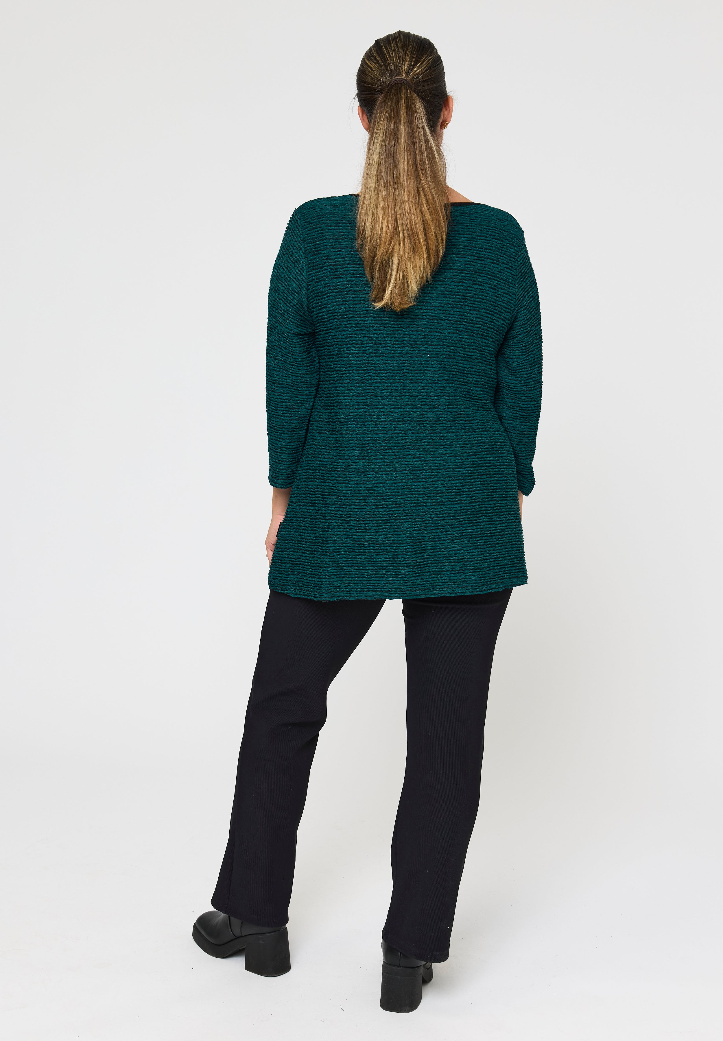 Pont Neuf PNLotte Tea Bluser 5052 Petrol Blue