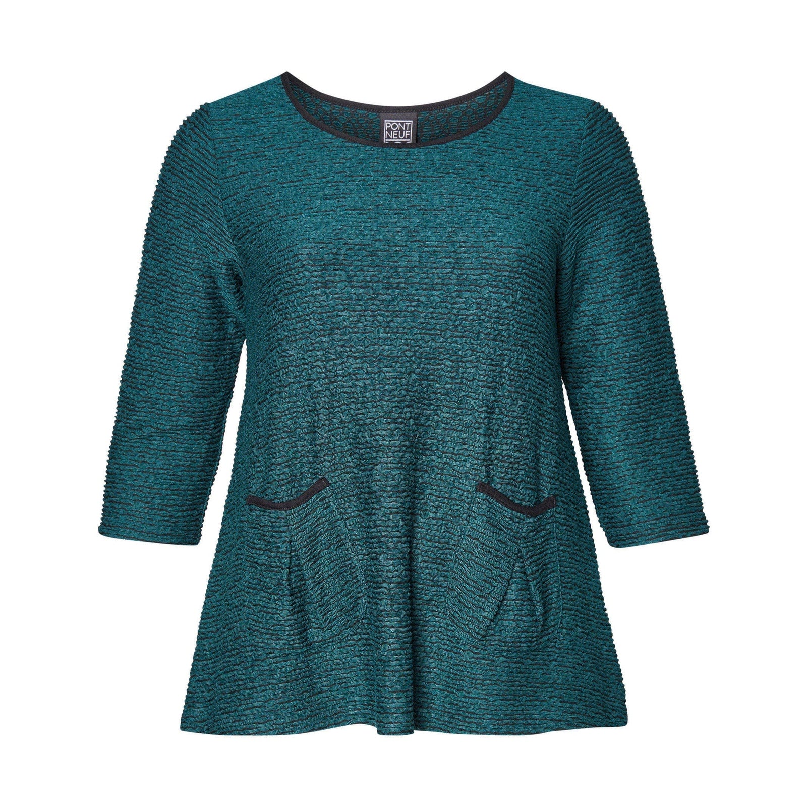 Pont Neuf PNLotte Tea Bluser 5052 Petrol Blue