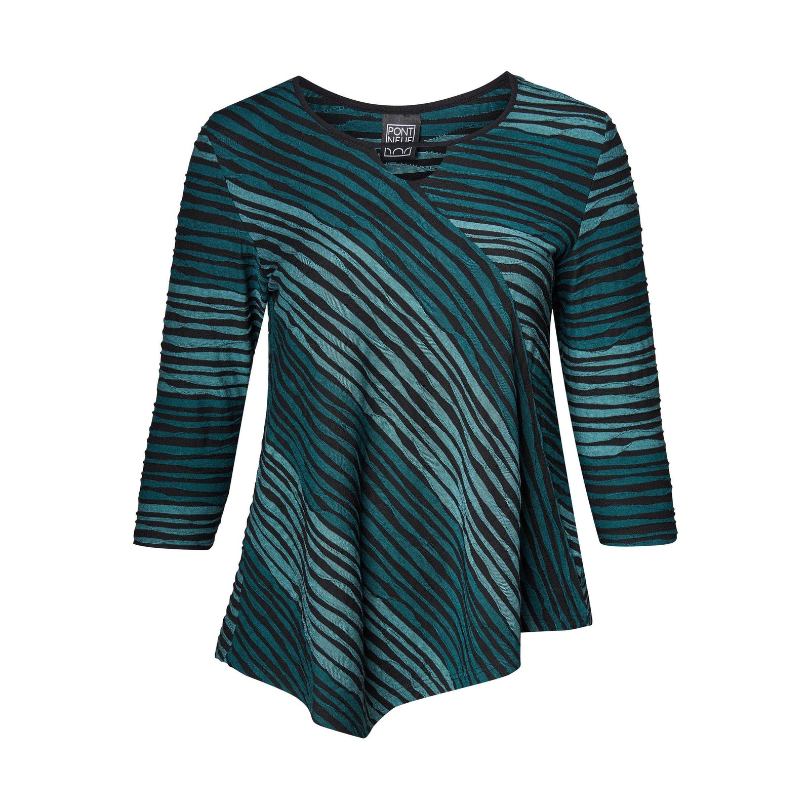 Pont Neuf PNMagrethe Bluser 5052 Petrol Blue