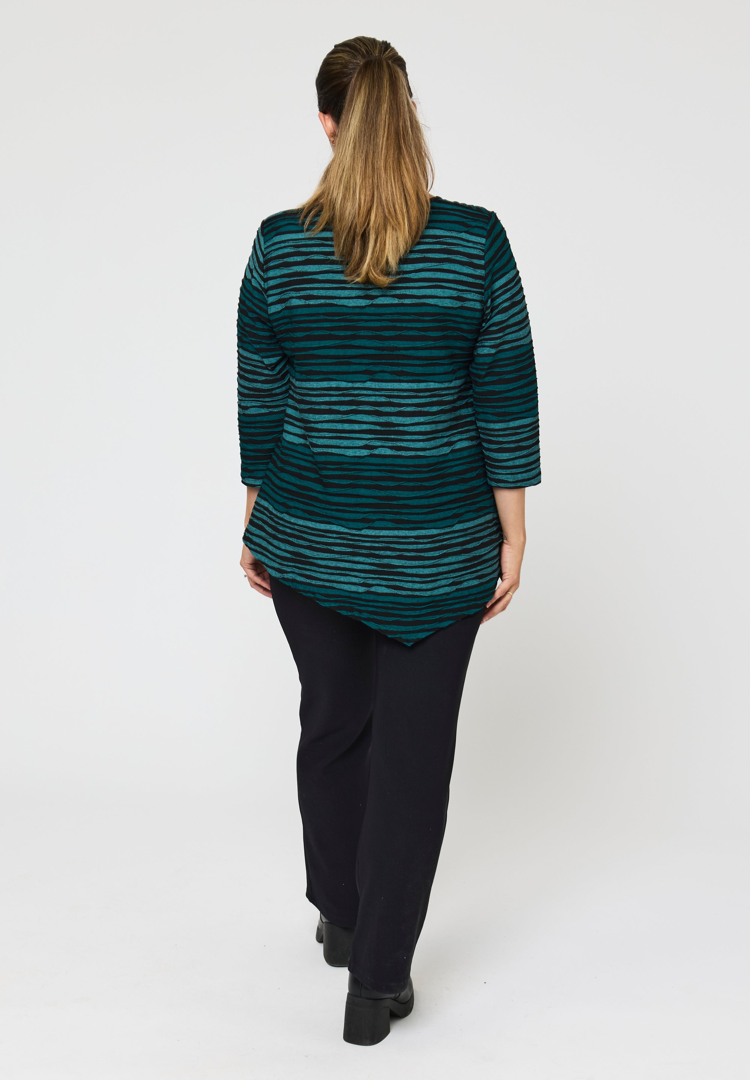 Pont Neuf PNMagrethe Bluser 5052 Petrol Blue