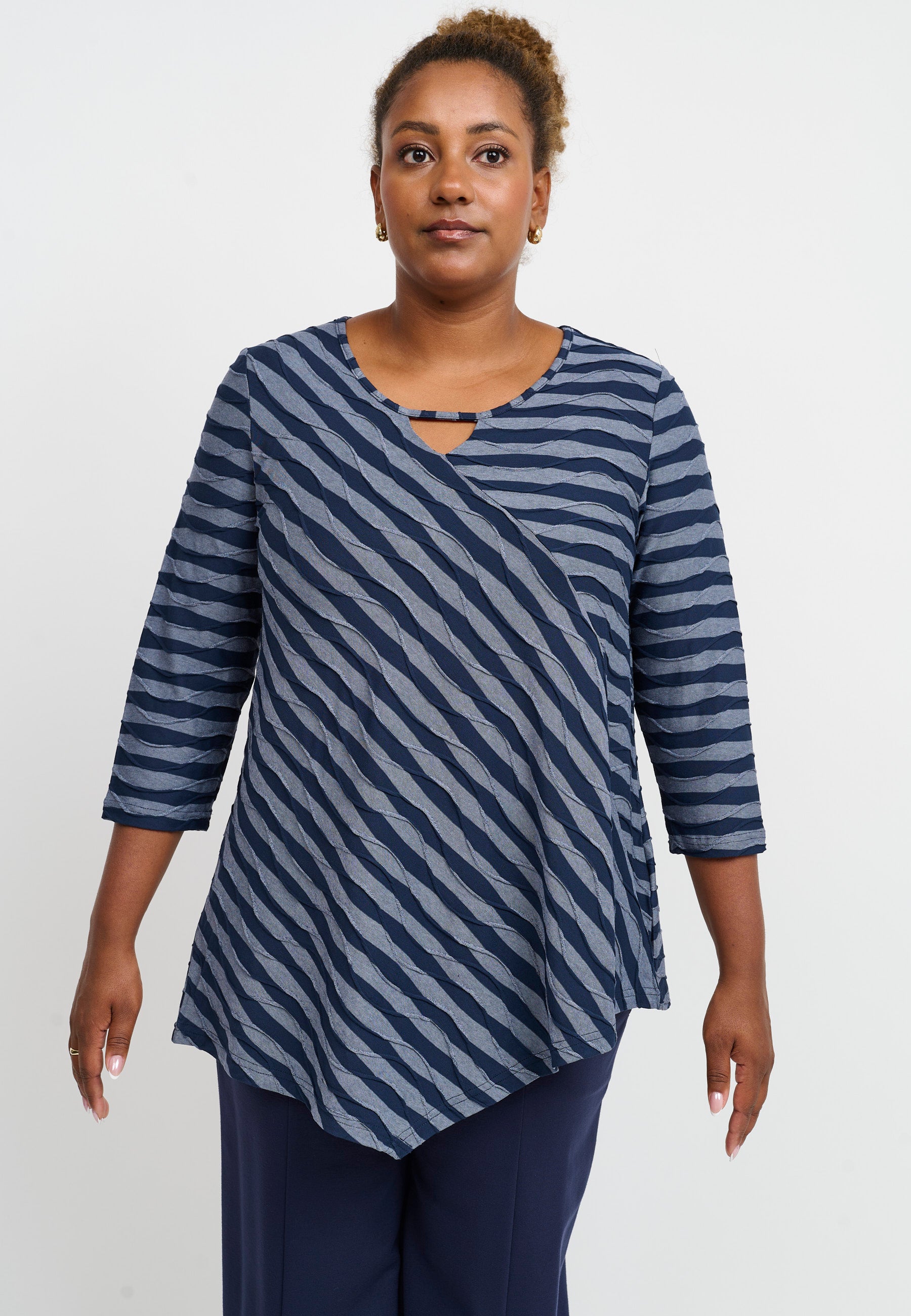 Pont Neuf PNMagrethe Bluser 5555 Steel Blue