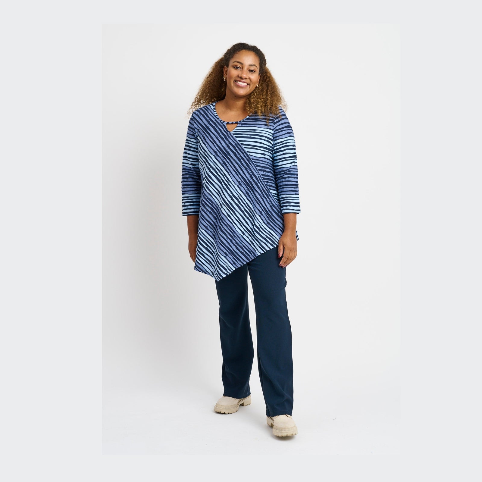 Pont Neuf PNMagrethe Bluser 5300 Cornflower Blue