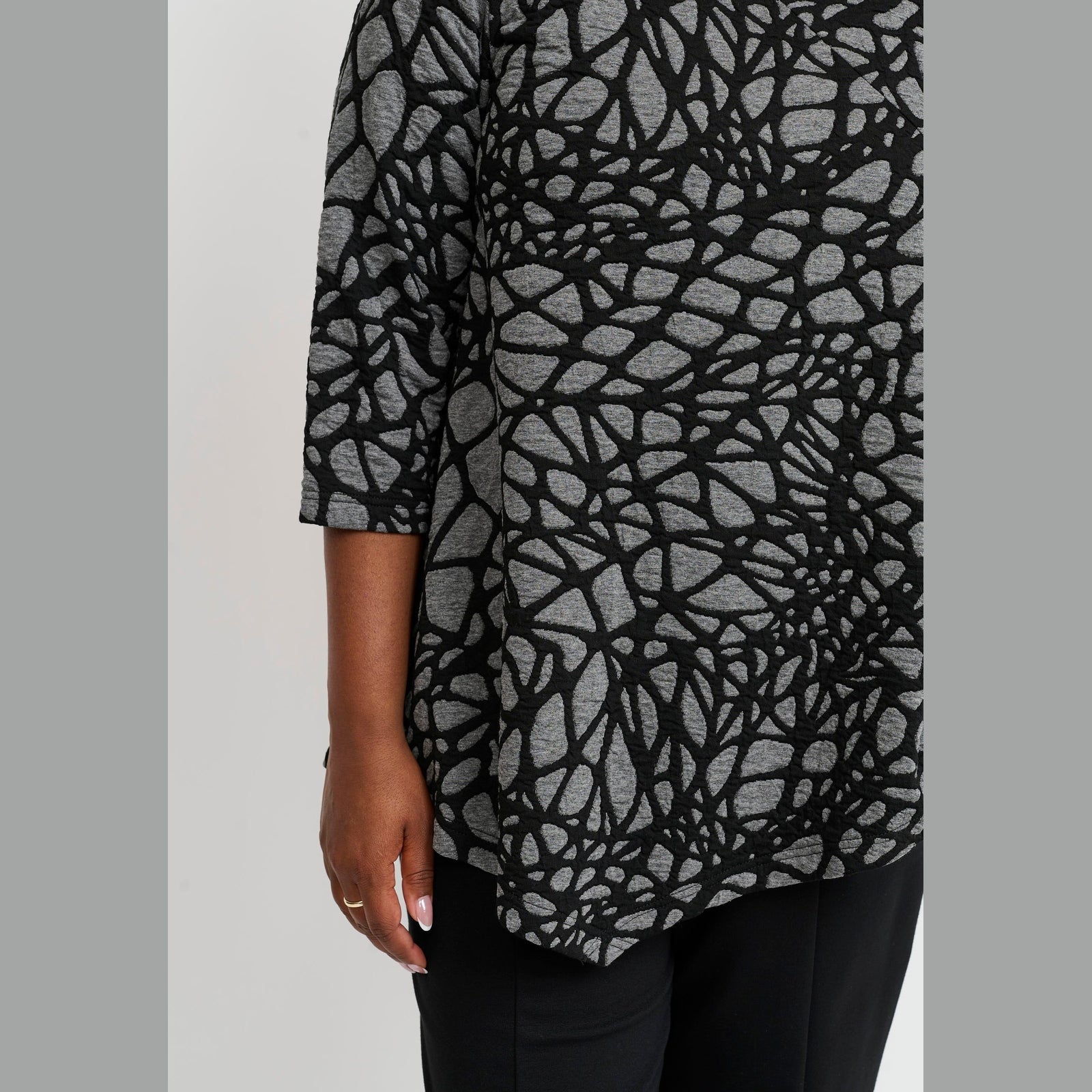 Pont Neuf PNMagrethe Bluser 9650 grey melange