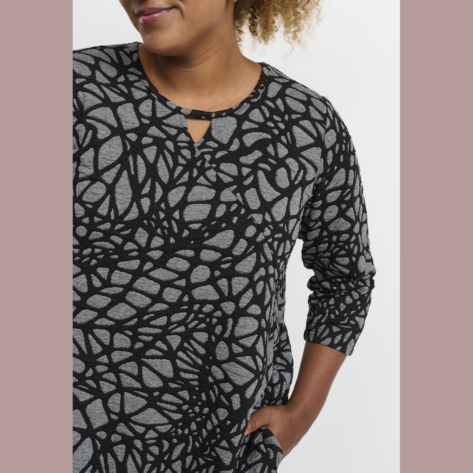 Pont Neuf PNMagrethe Bluser 9650 grey melange