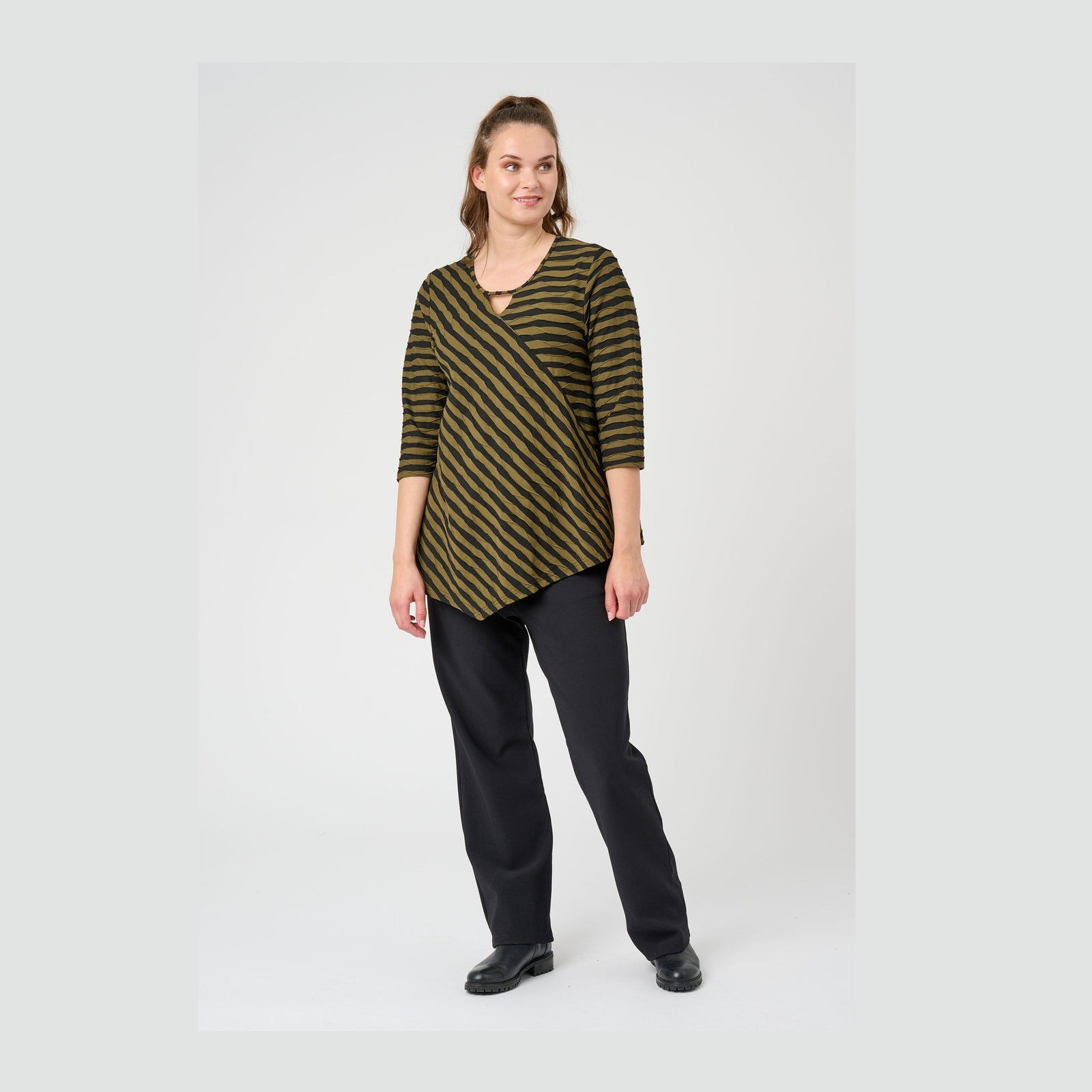 Pont Neuf PNMagrethe Bluser 648 Dusty Olive