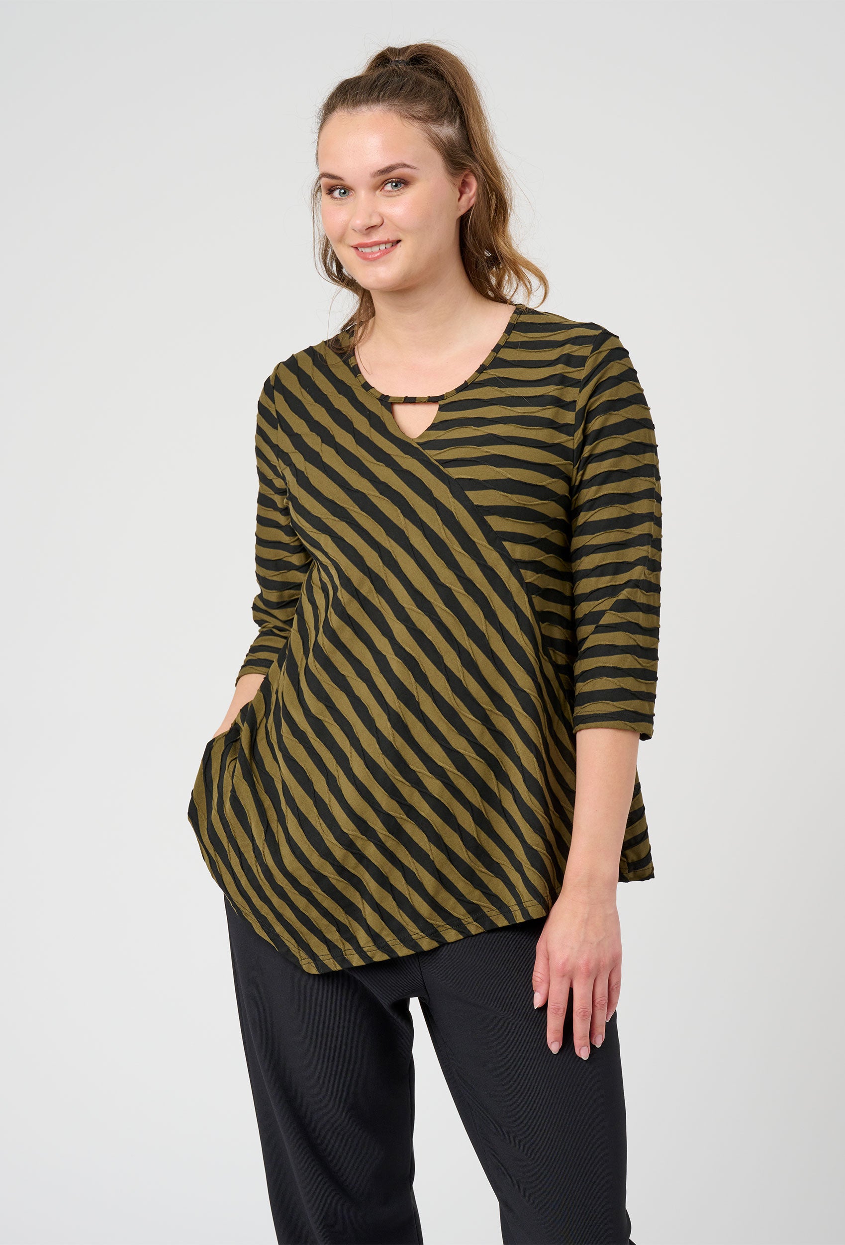 Pont Neuf PNMagrethe Bluser 648 Dusty Olive