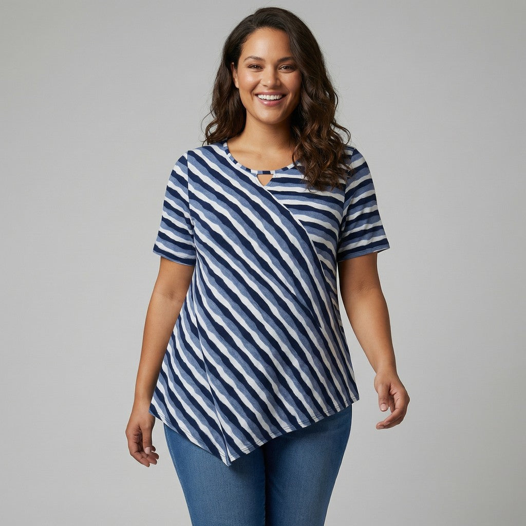 Pont Neuf PNMagrethe Sia Bluser 5275 Denim blue