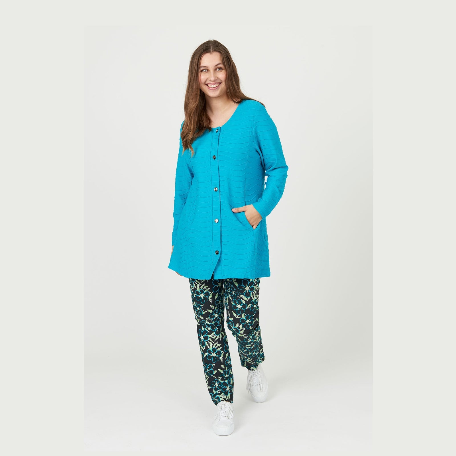 Pont Neuf PNMerle Cardigan 523 Turquise