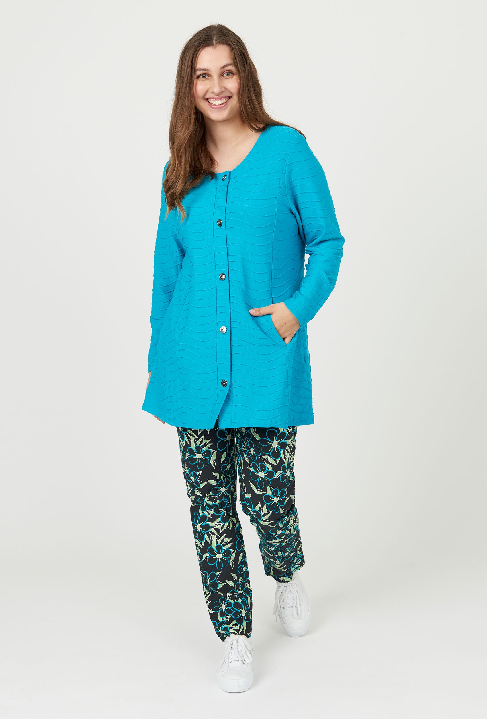Pont Neuf PNMerle Cardigan 523 Turquise
