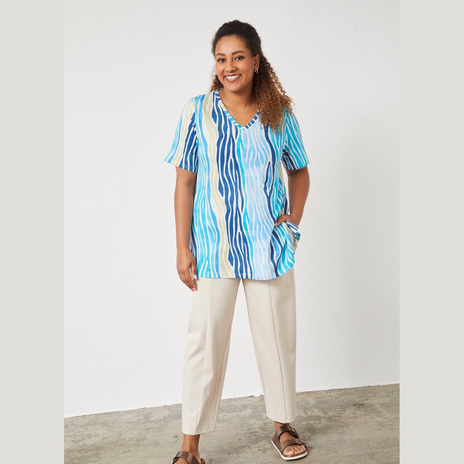Pont Neuf PNMeysa T-Shirt 5340 Ocean blue