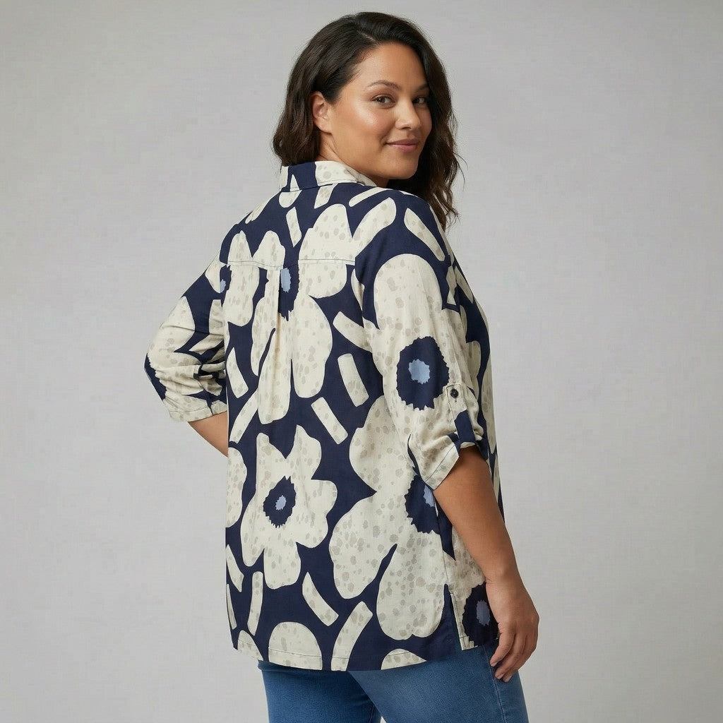 Pont Neuf PNMinna Skjortebluser 5999 NAVY BLUE