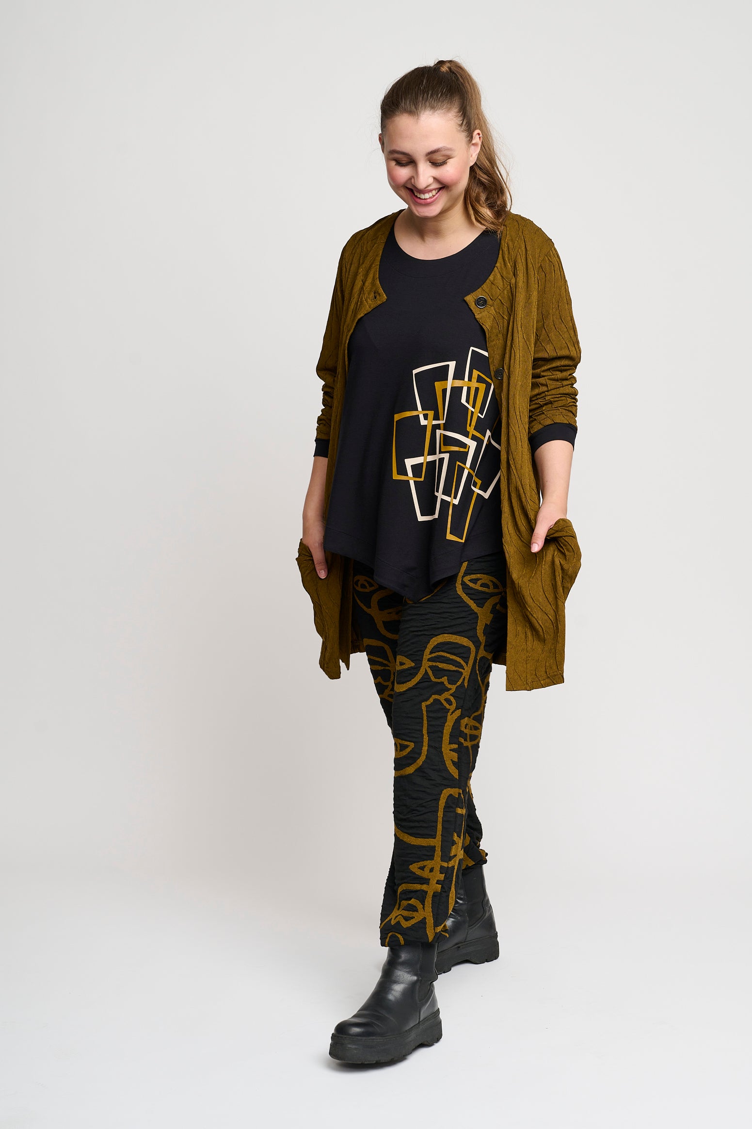 Pont Neuf PNRonja Cardigan 280 Golden Oak