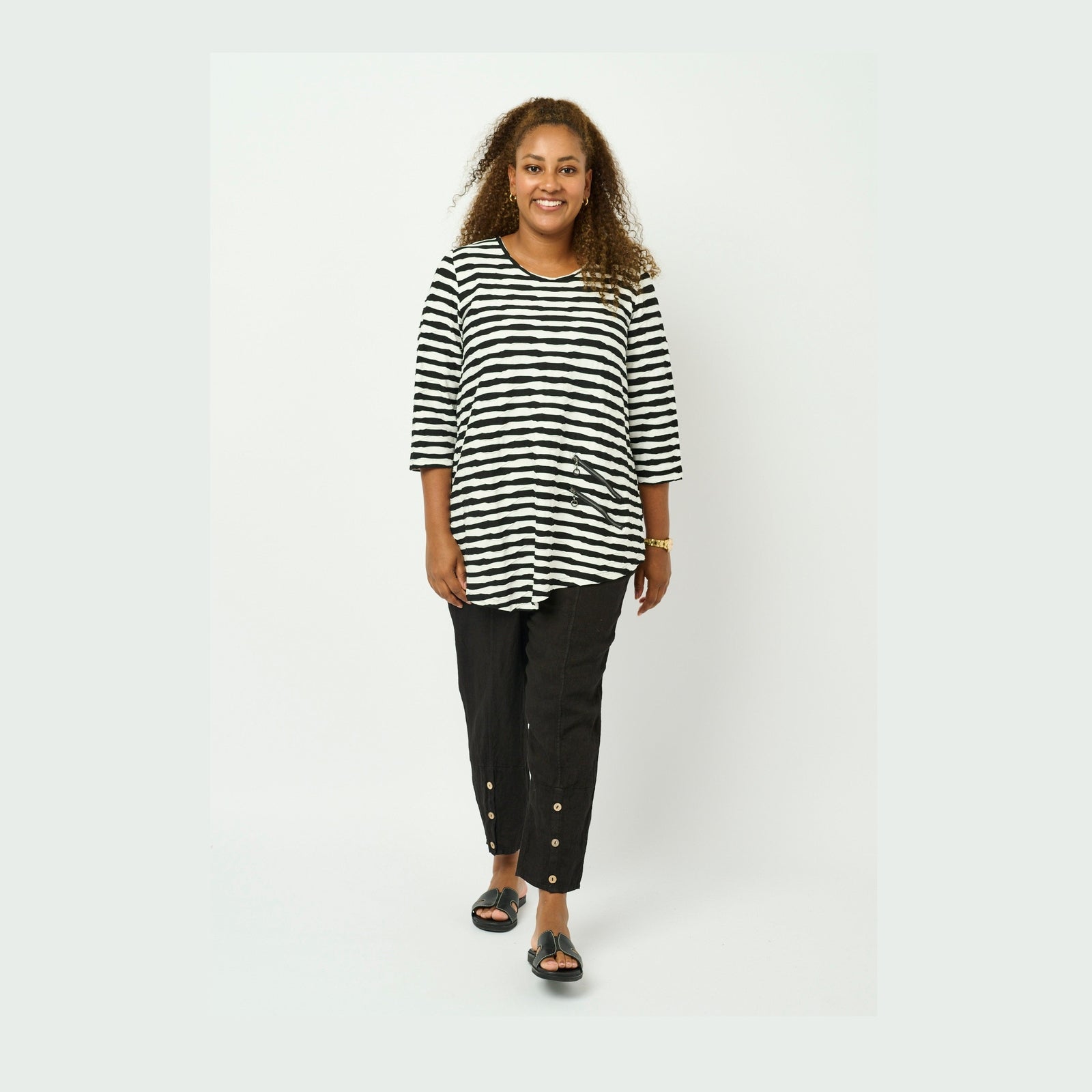 Pont Neuf PNRosalina Bluser 805 Black/white 