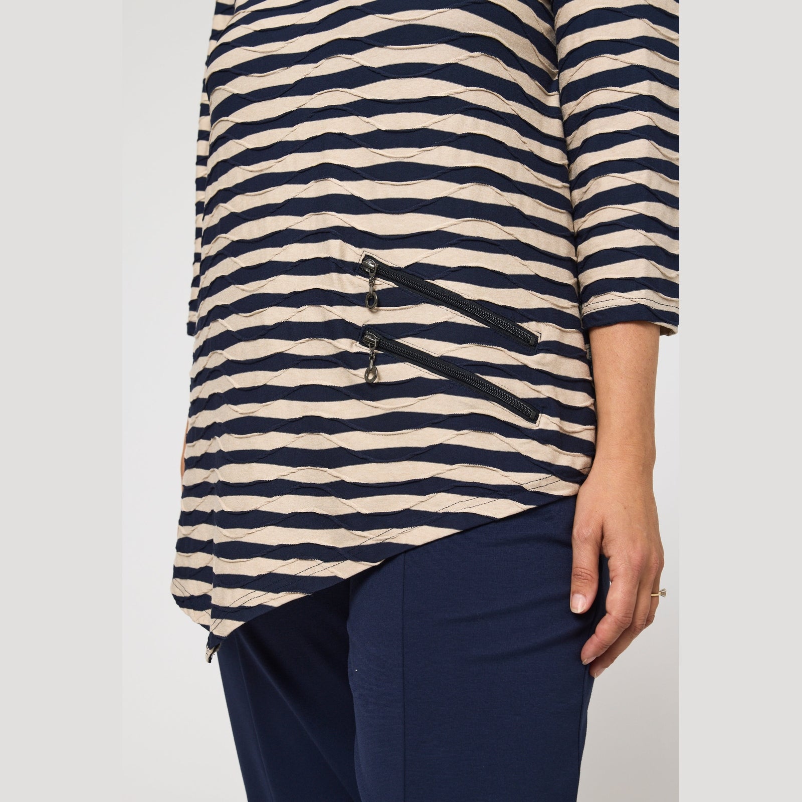 Pont Neuf PNRosalina Bluser 817 Navy/sand
