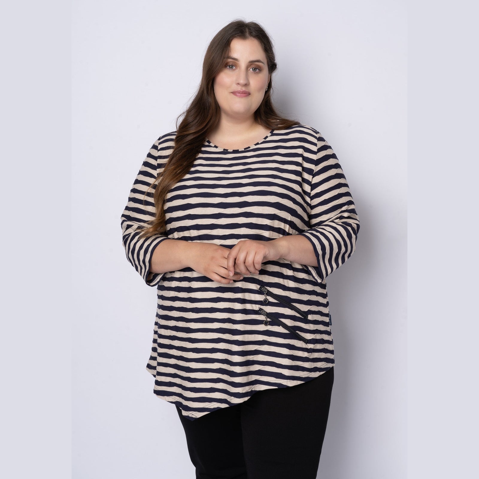 Pont Neuf PNRosalina Bluser 817 Navy/sand