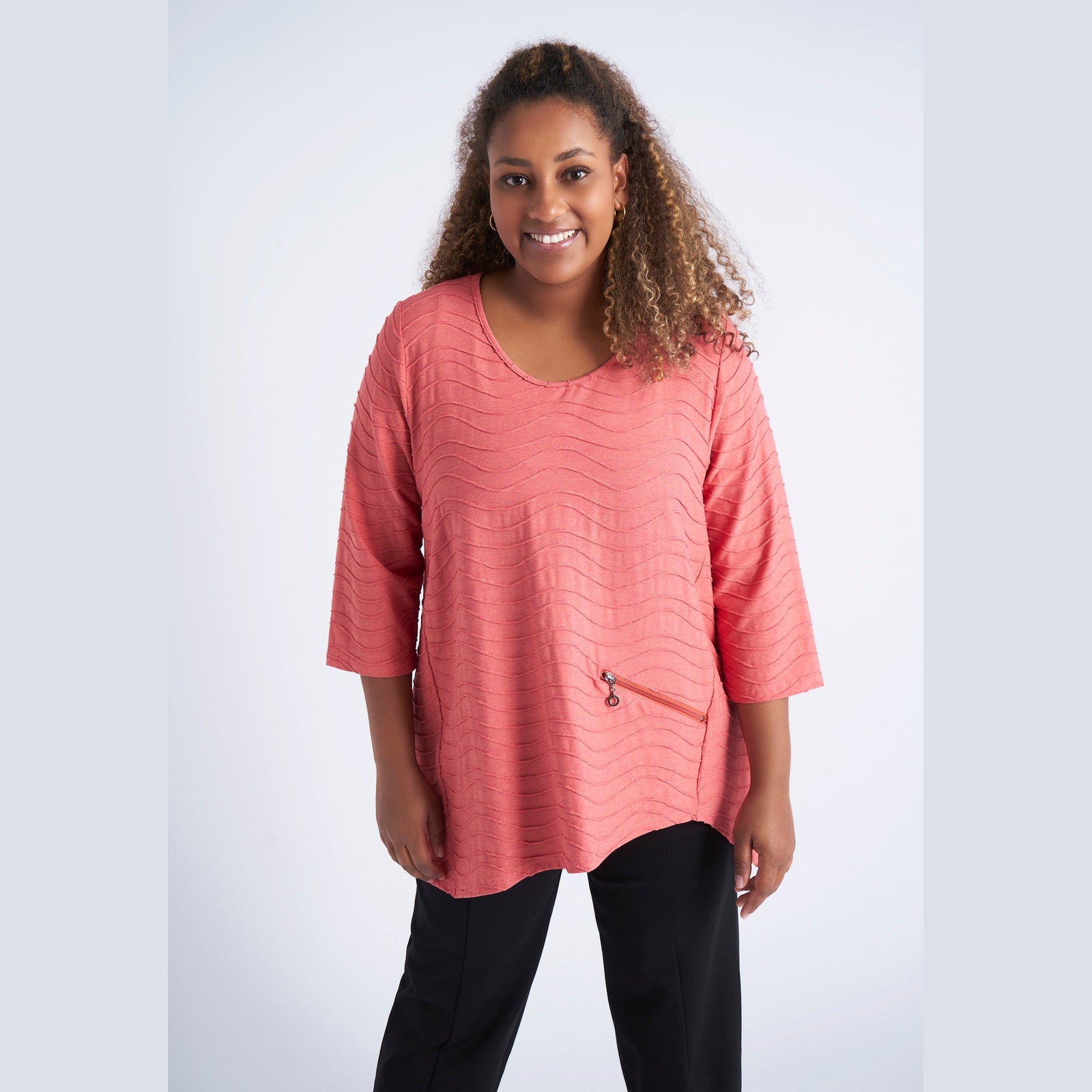 Pont Neuf PNRosalina Bluser 055 Coral red