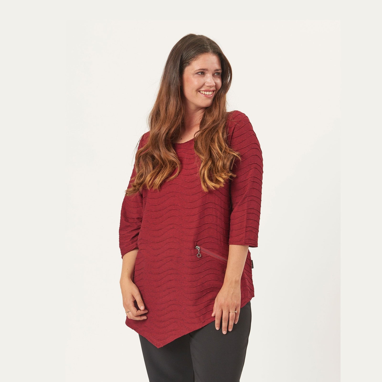Pont Neuf PNRosalina Bluser 354 Warm Red