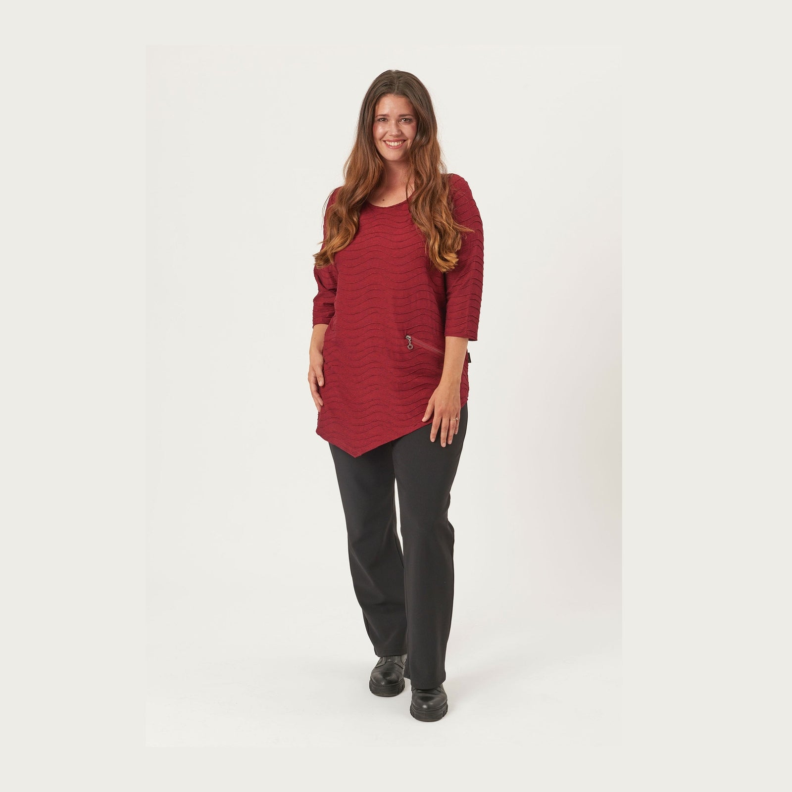 Pont Neuf PNRosalina Bluser 354 Warm Red
